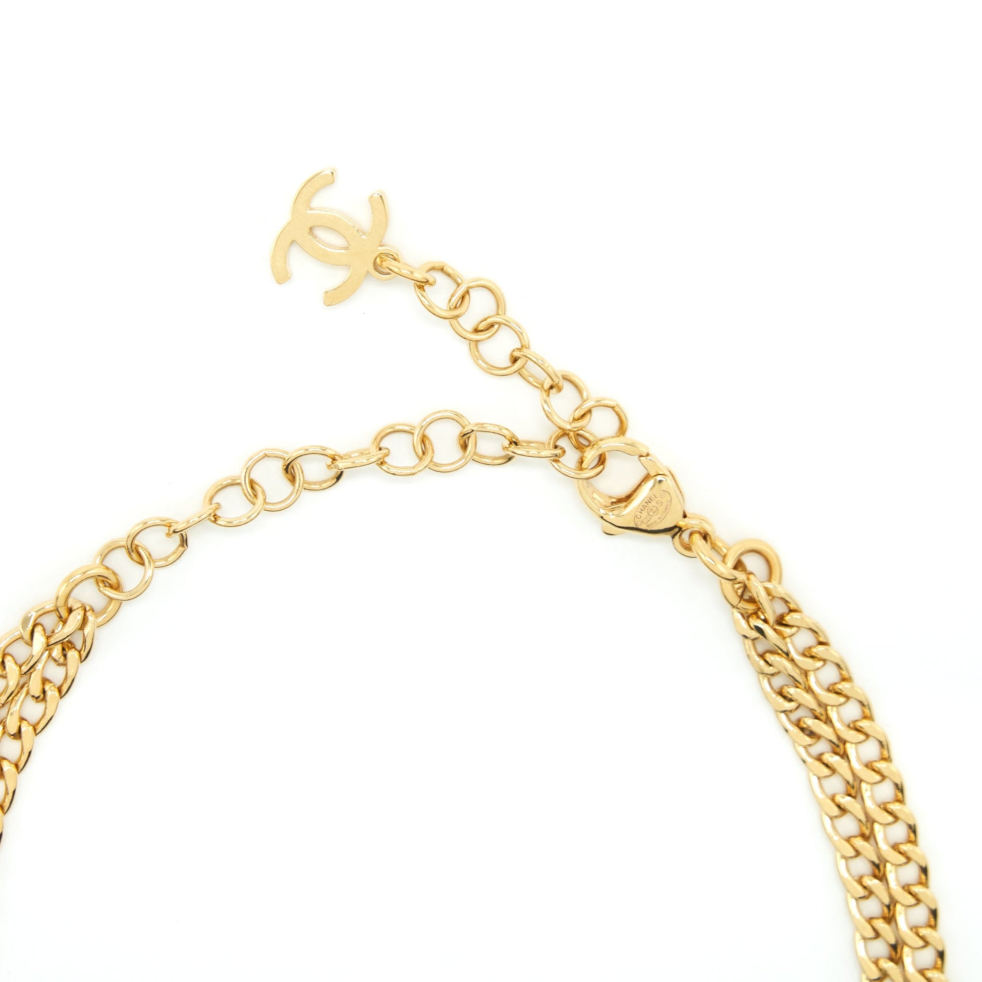 Chanel CC Round Choker Black Gold Handbag