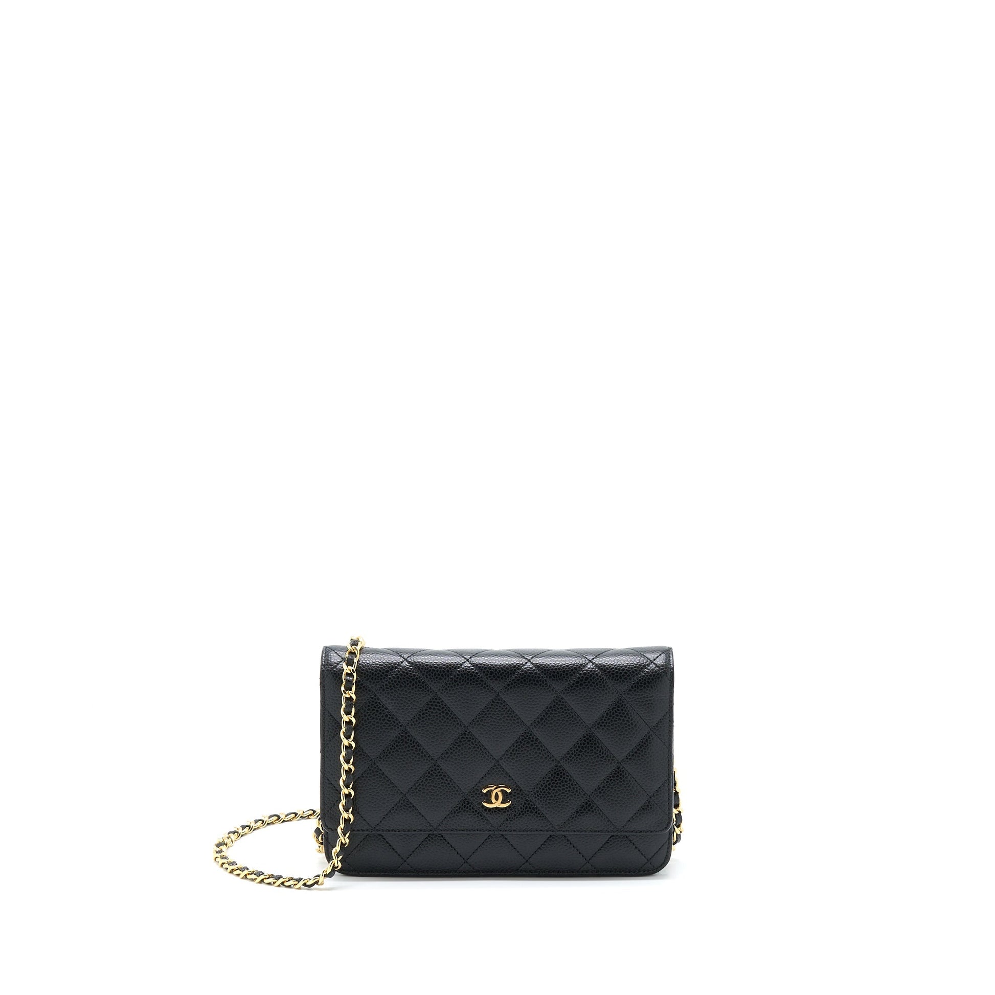 Chanel Classic On Caviar GHW Microchip Black Wallet Case Microchip 3