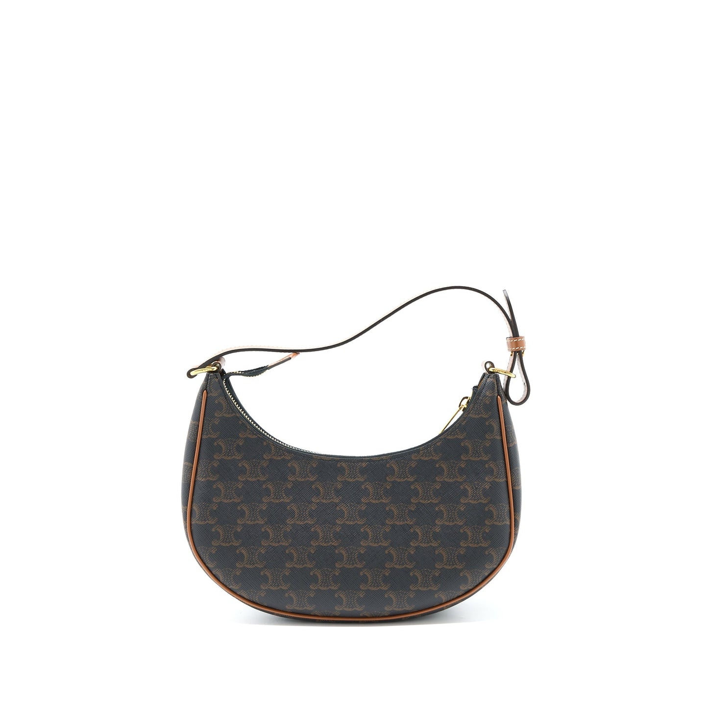 Celine Ava Purse Triophe Calfskin Handbag Canvas Tan Travel Bag