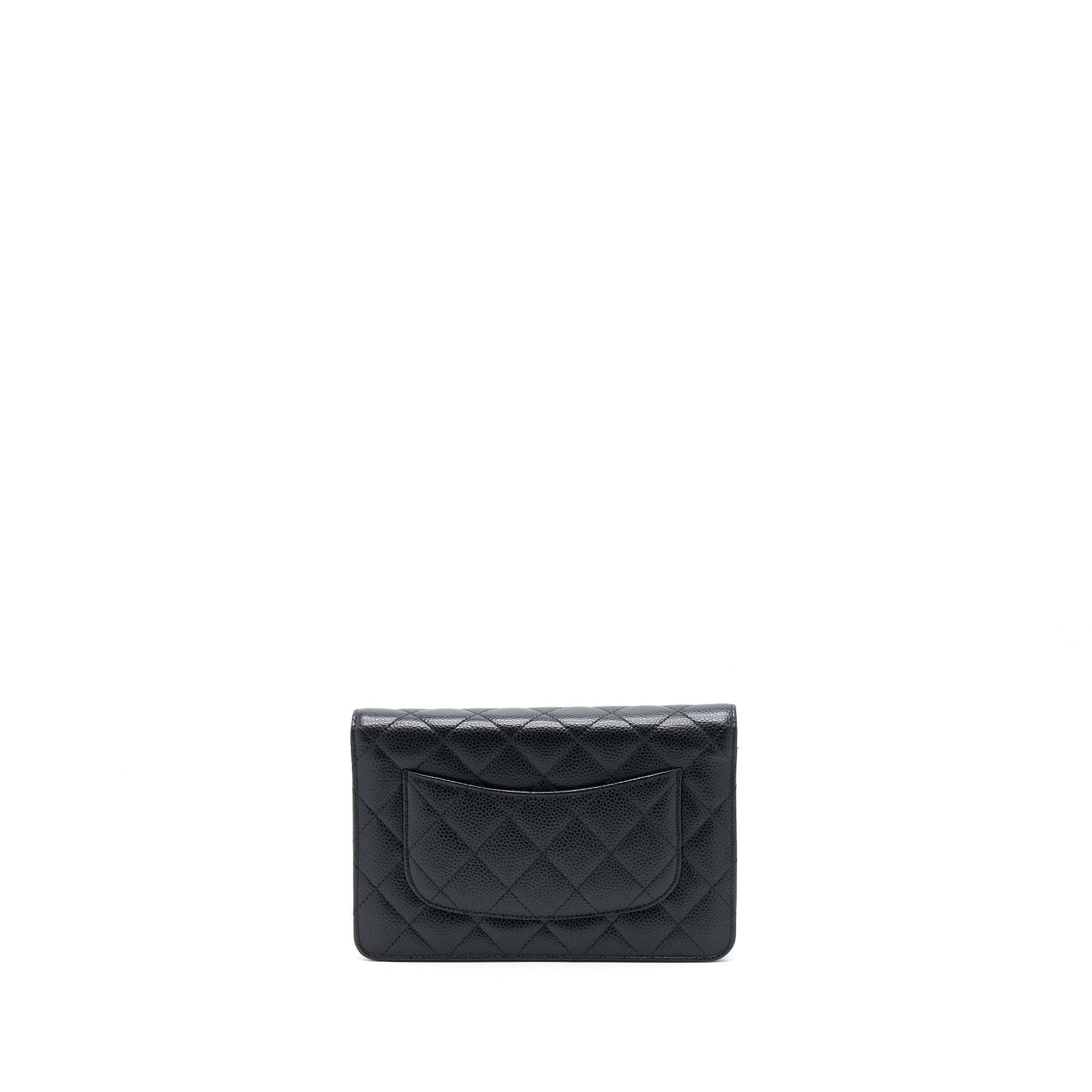 Chanel Classic On Caviar GHW Microchip Black Wallet Case Microchip 3
