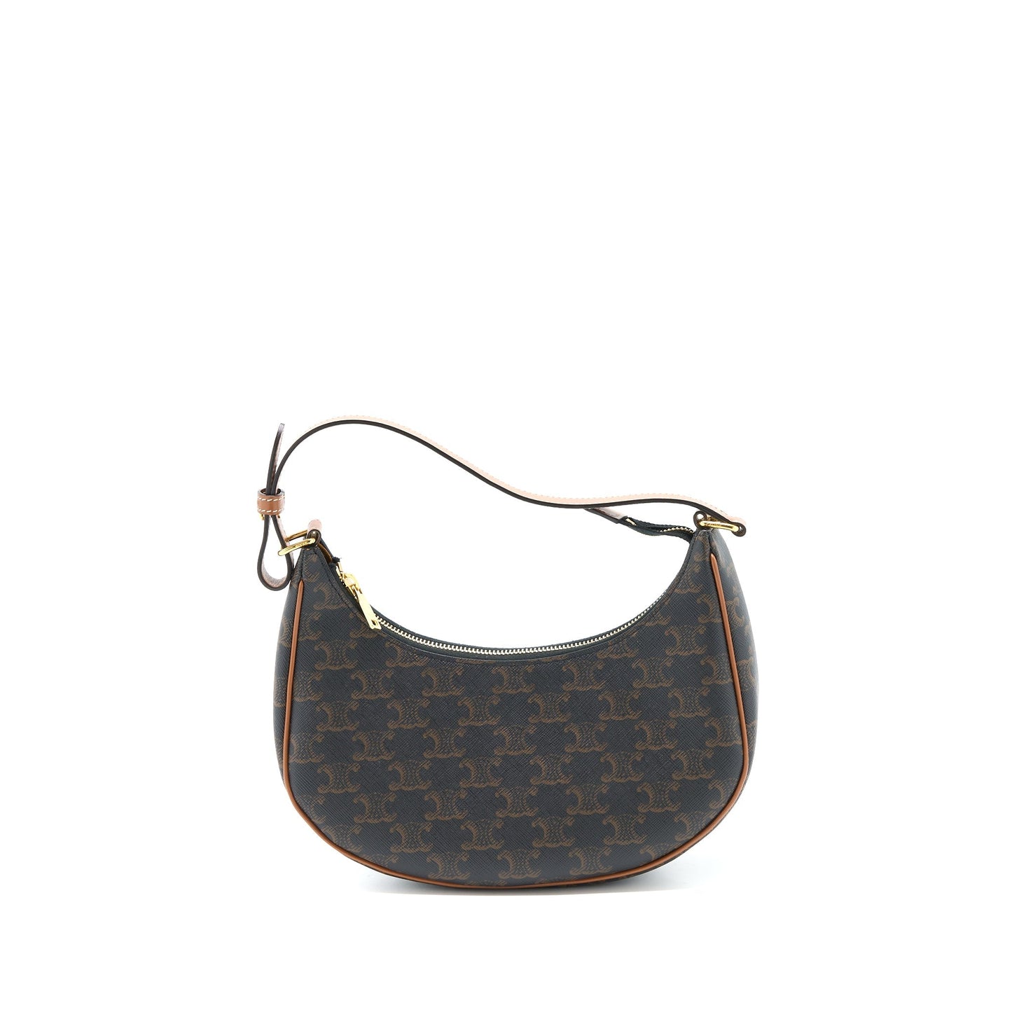 Celine Ava Purse Triophe Calfskin Handbag Canvas Tan Travel Bag