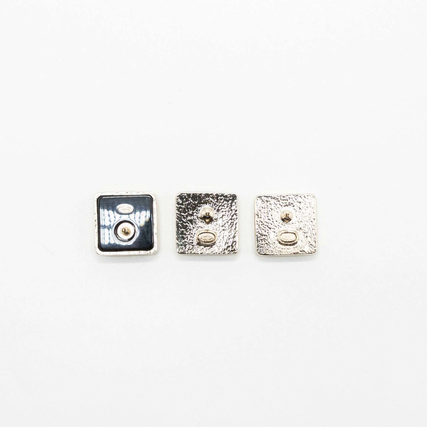 Chanel 3 Pins Square Brooch LGHW Handbag