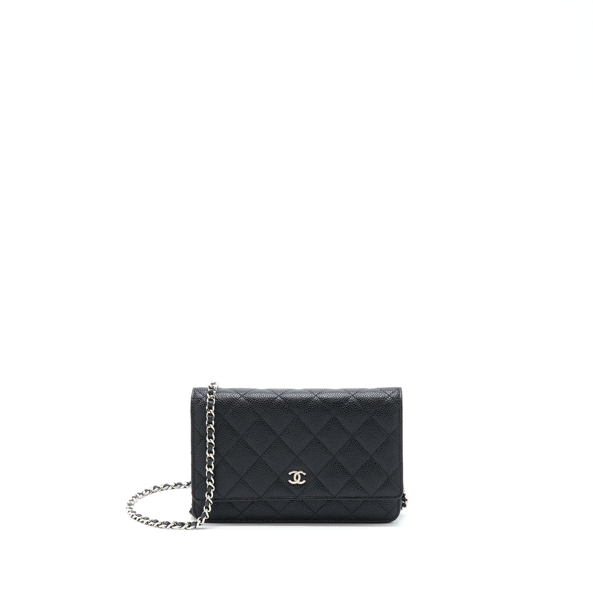 Chanel Classic On Caviar SHW Black Wallet Case Shw 3