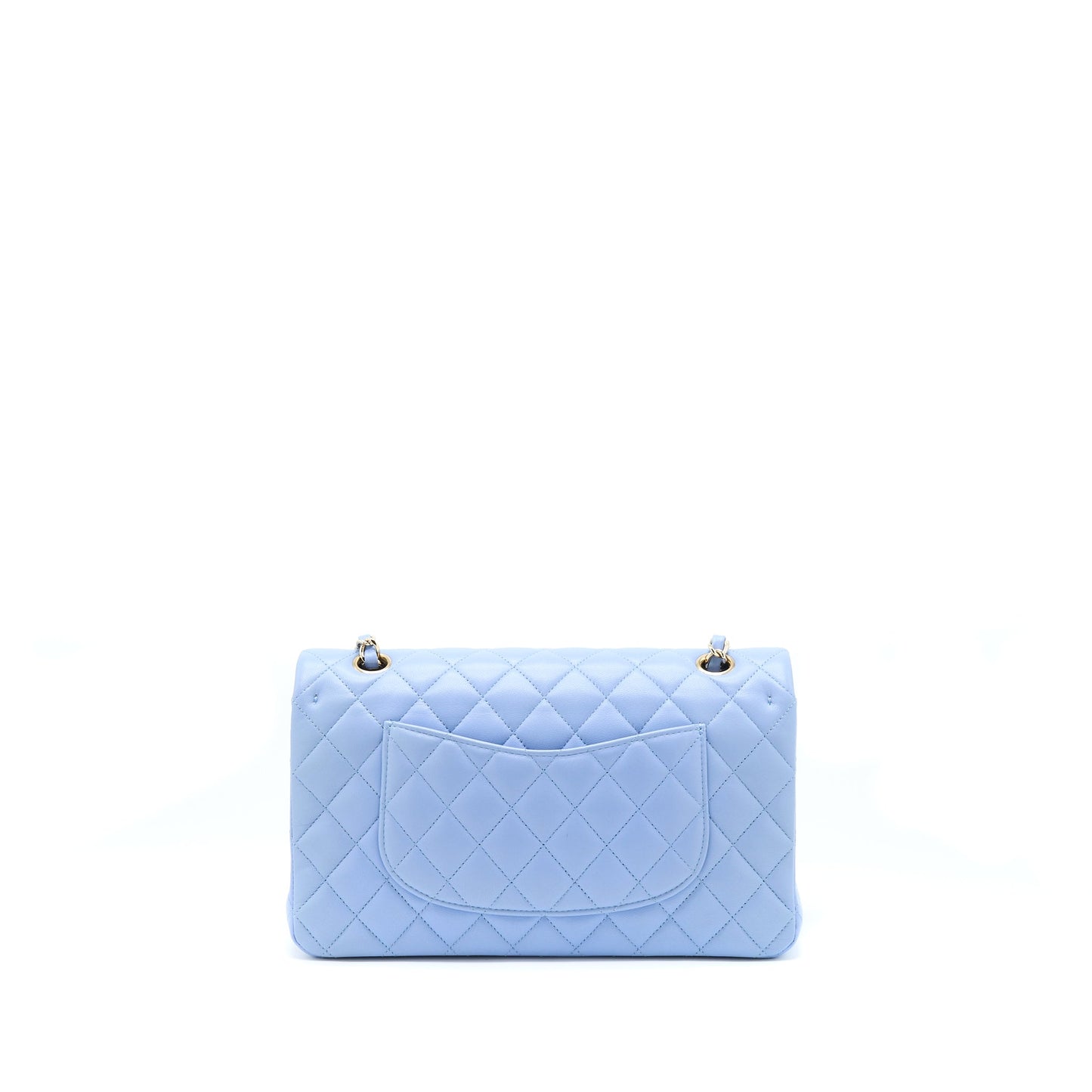 Chanel Classic Flap Lambskin NA104 Light LGHW Blue Shoulder Bag