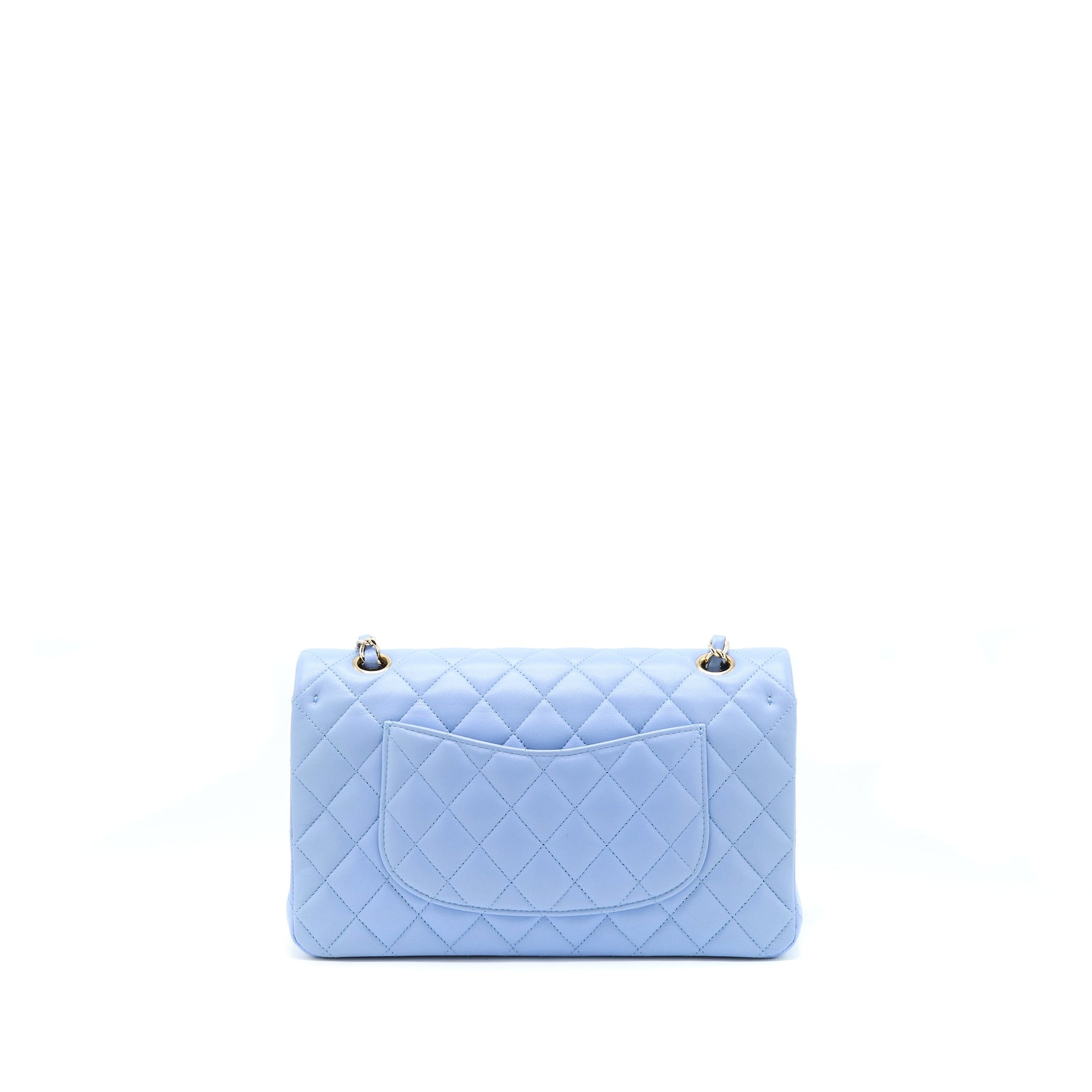 Chanel Classic Flap Lambskin NA104 Light LGHW Blue Shoulder Bag