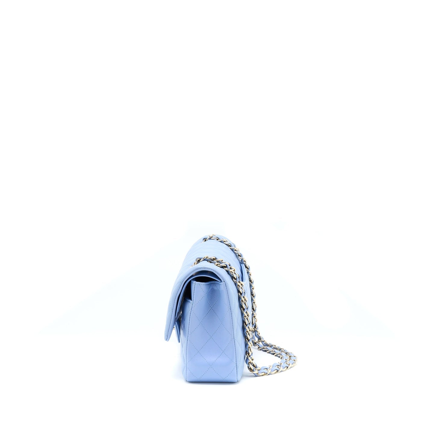Chanel Classic Flap Lambskin NA104 Light LGHW Blue Shoulder Bag