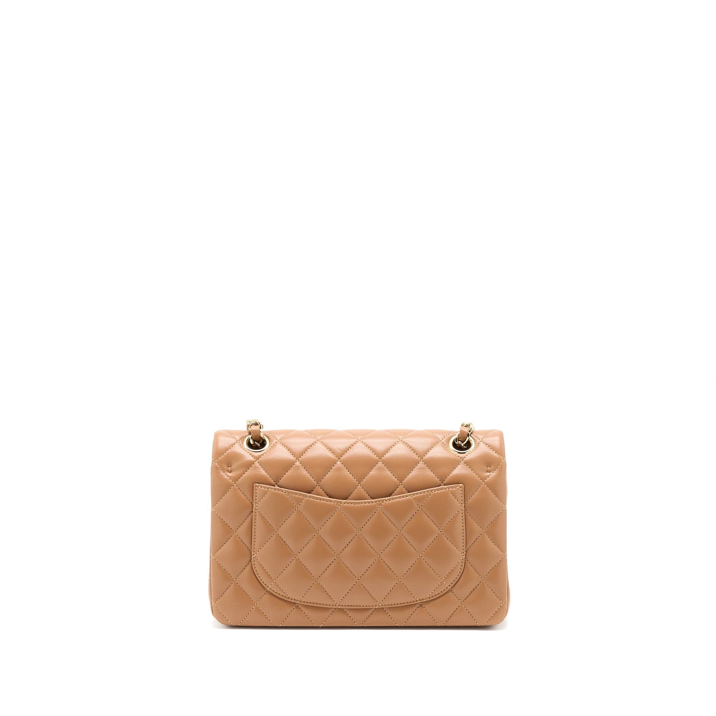 Chanel 22S Classic Flap Lambskin Caramel LGHW Small Shoulder Bag
