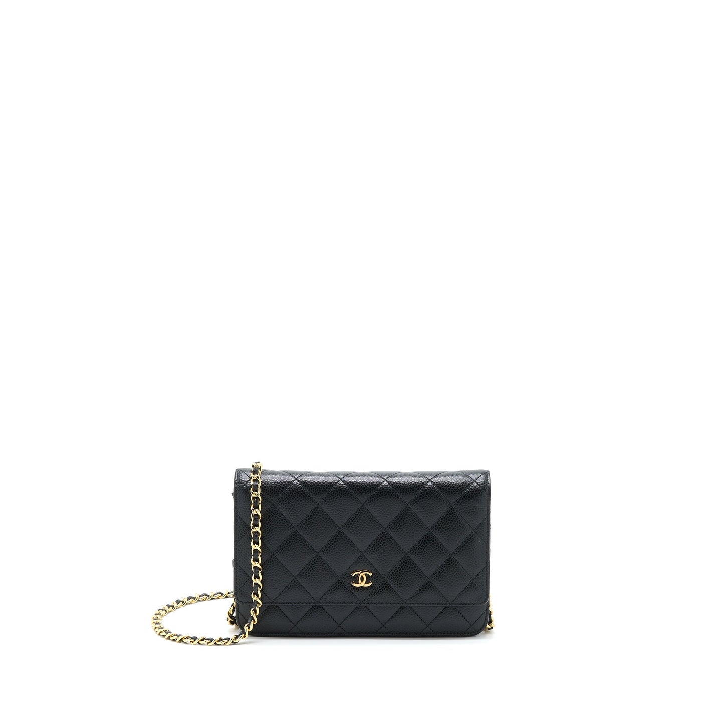 Chanel Classic On Caviar GHW Black Wallet Case Ghw 6