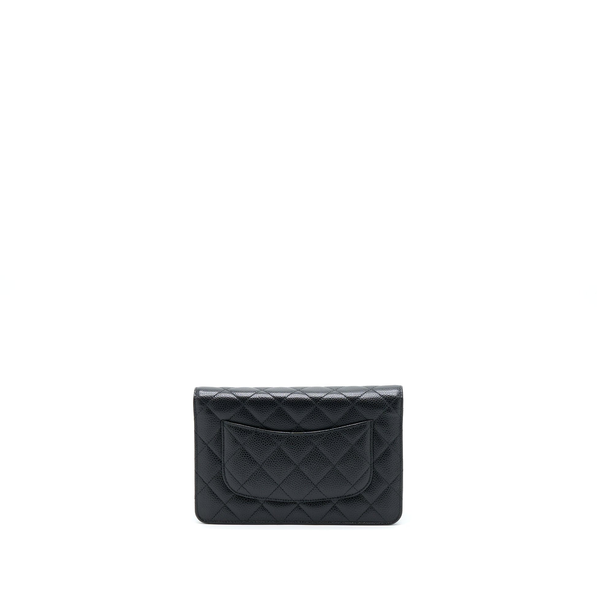 Chanel Classic On Caviar GHW Black Wallet Case Ghw 6