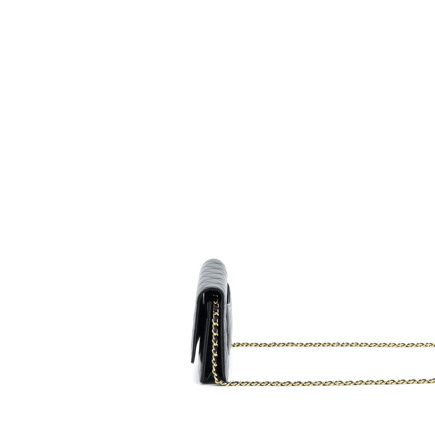 Chanel Classic On Caviar GHW Black Wallet Case Ghw 6
