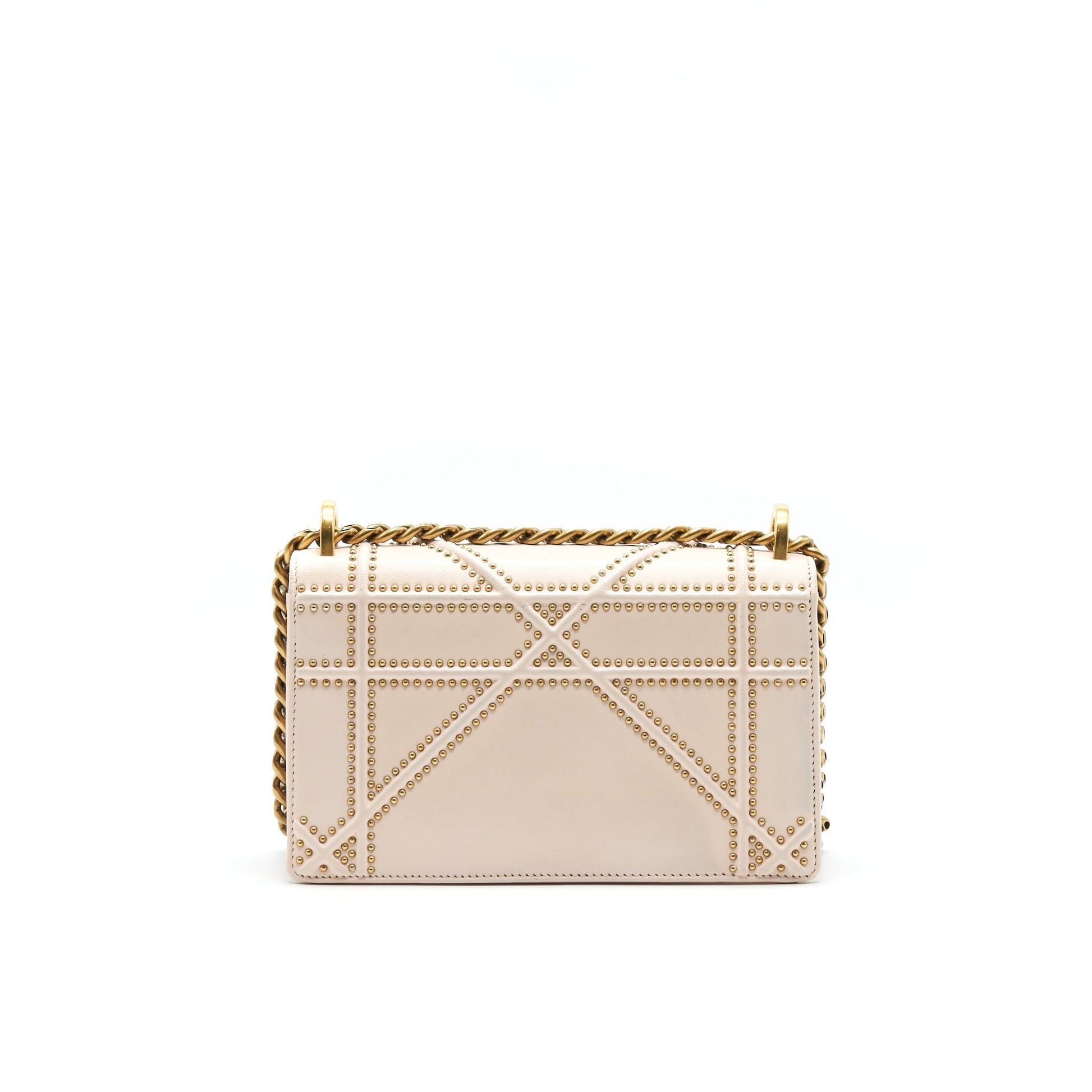 Dior Studded ama With Handbag Beige Small Travel Bag