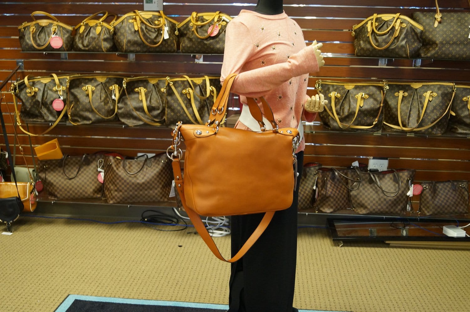 Gucci Orange Pebbled Icon Bit Hobo Bag Leather Large Travel Bag