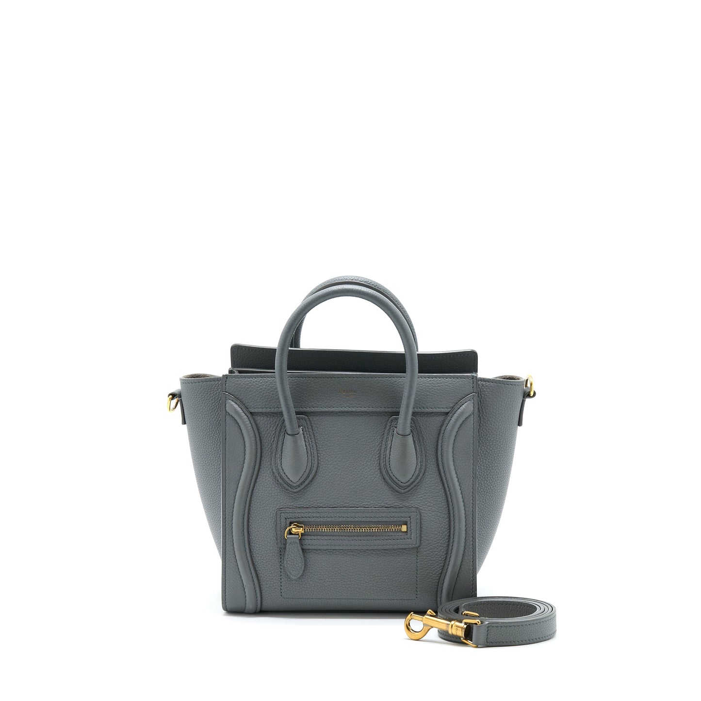 Celine Nano Luggage Purse Grey Handbag Travel Bag