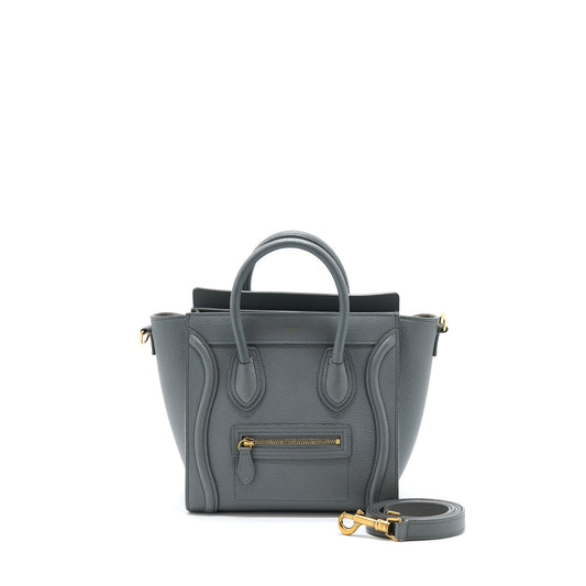 Celine Nano Luggage Purse Grey Handbag Travel Bag