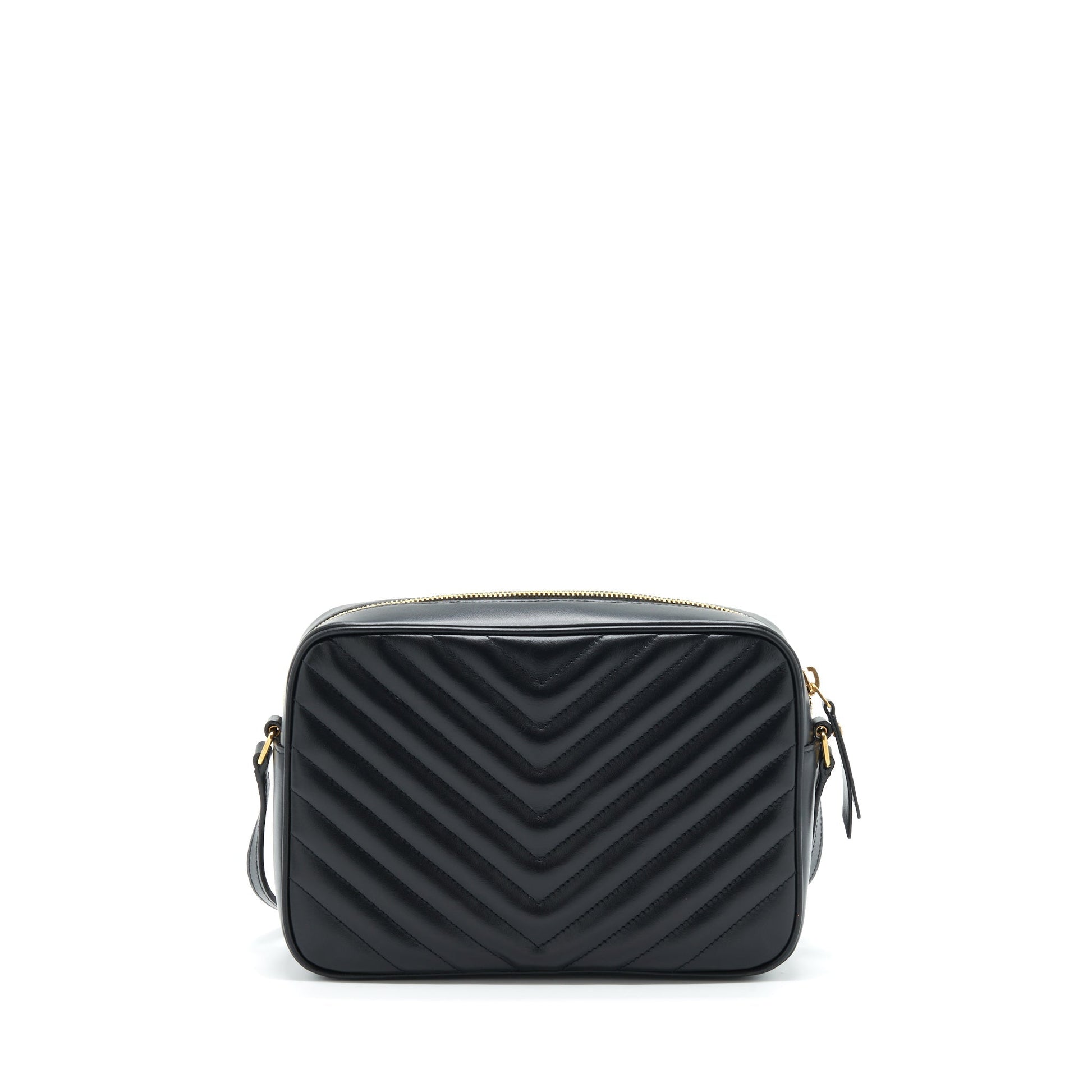 YSL Saint Laurent Lou Camera Purse Calfskin Black Travel Bag Calfskin Black Ghw