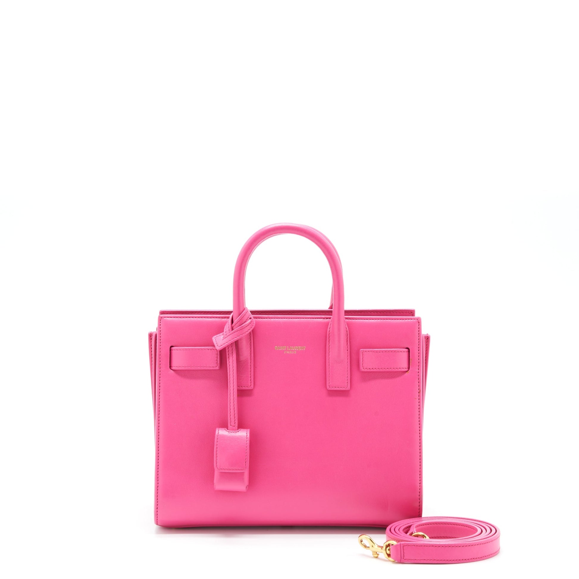 YSL Saint Laurent Nano Sac De Jour Nano Calfskin Travel Pink Travel Bag