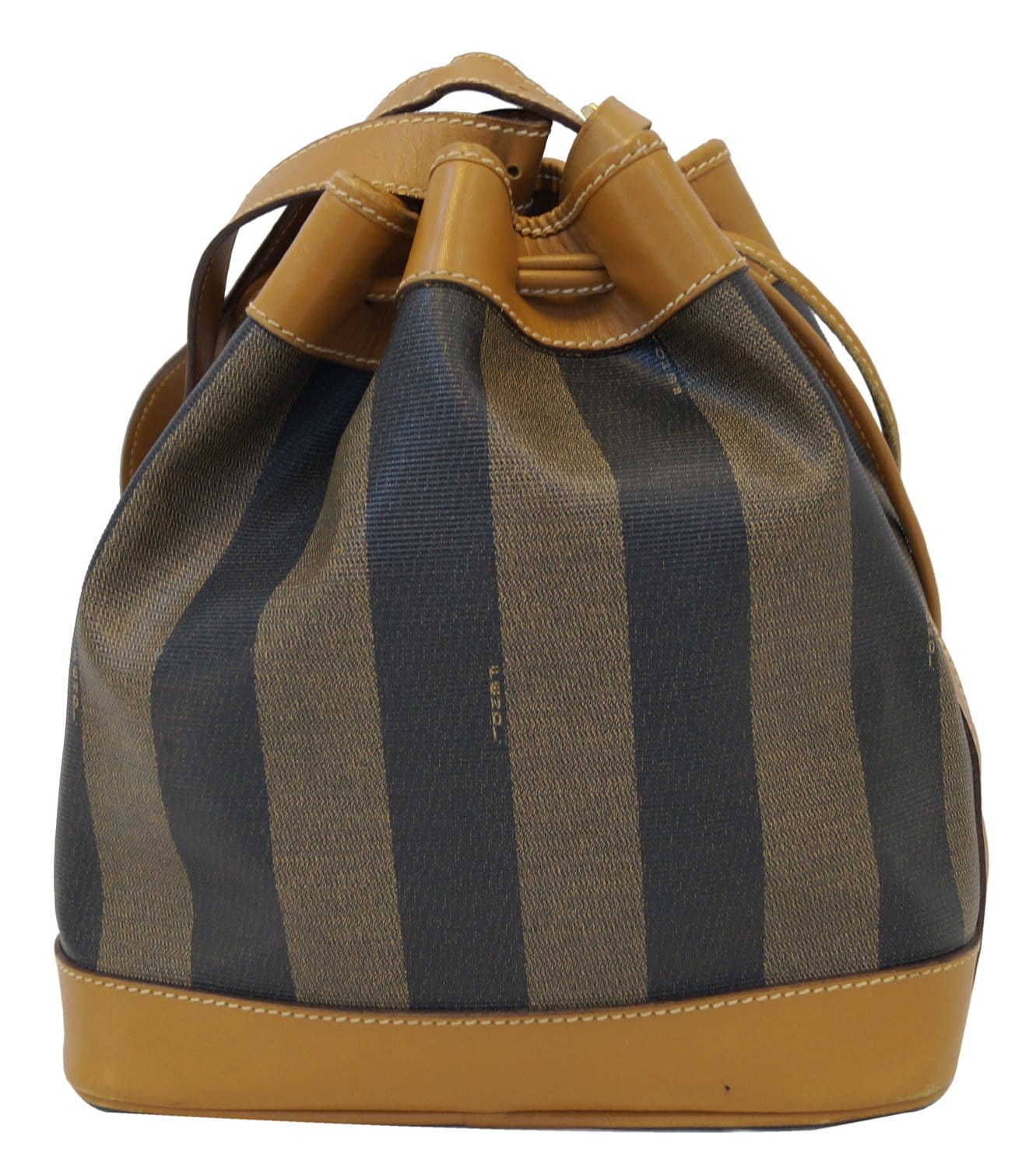 Fendi Pvc Shoulder Bag Leather Brown