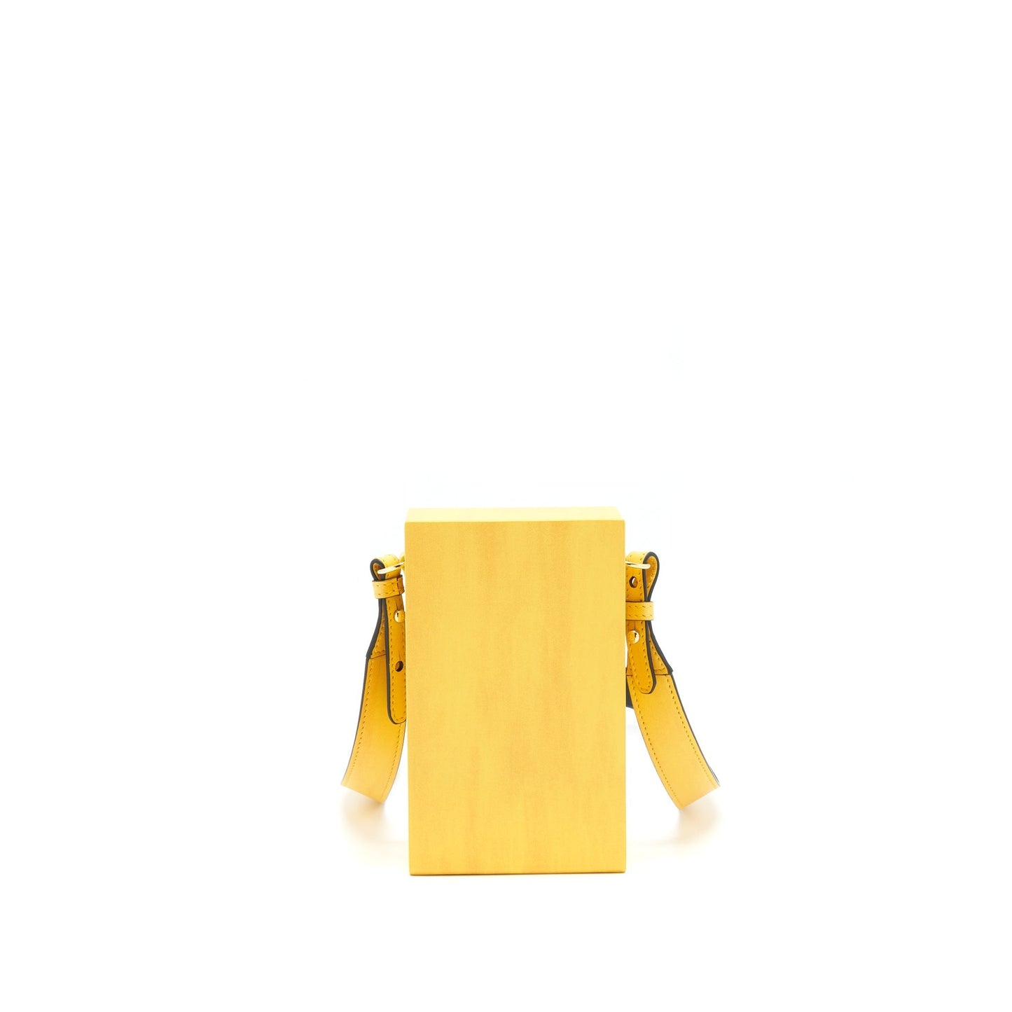 Fendi Vertical Box Purse Black Yellow Mini Shoulder Bag