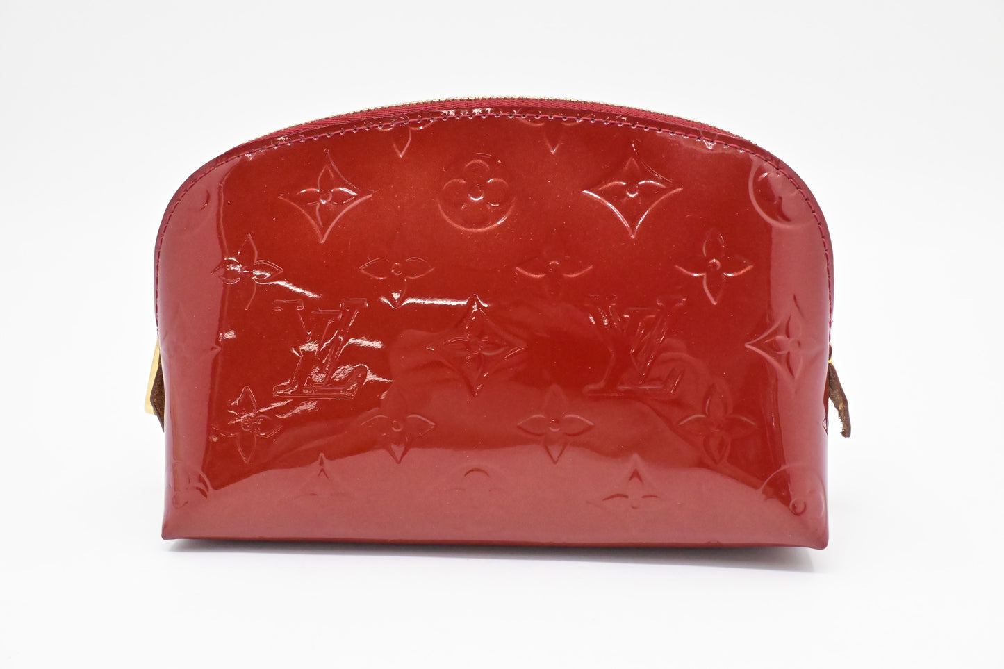 Louis Vuitton Pochette Cosmetique Vernis Leather Red Clutch Bag Leather 1
