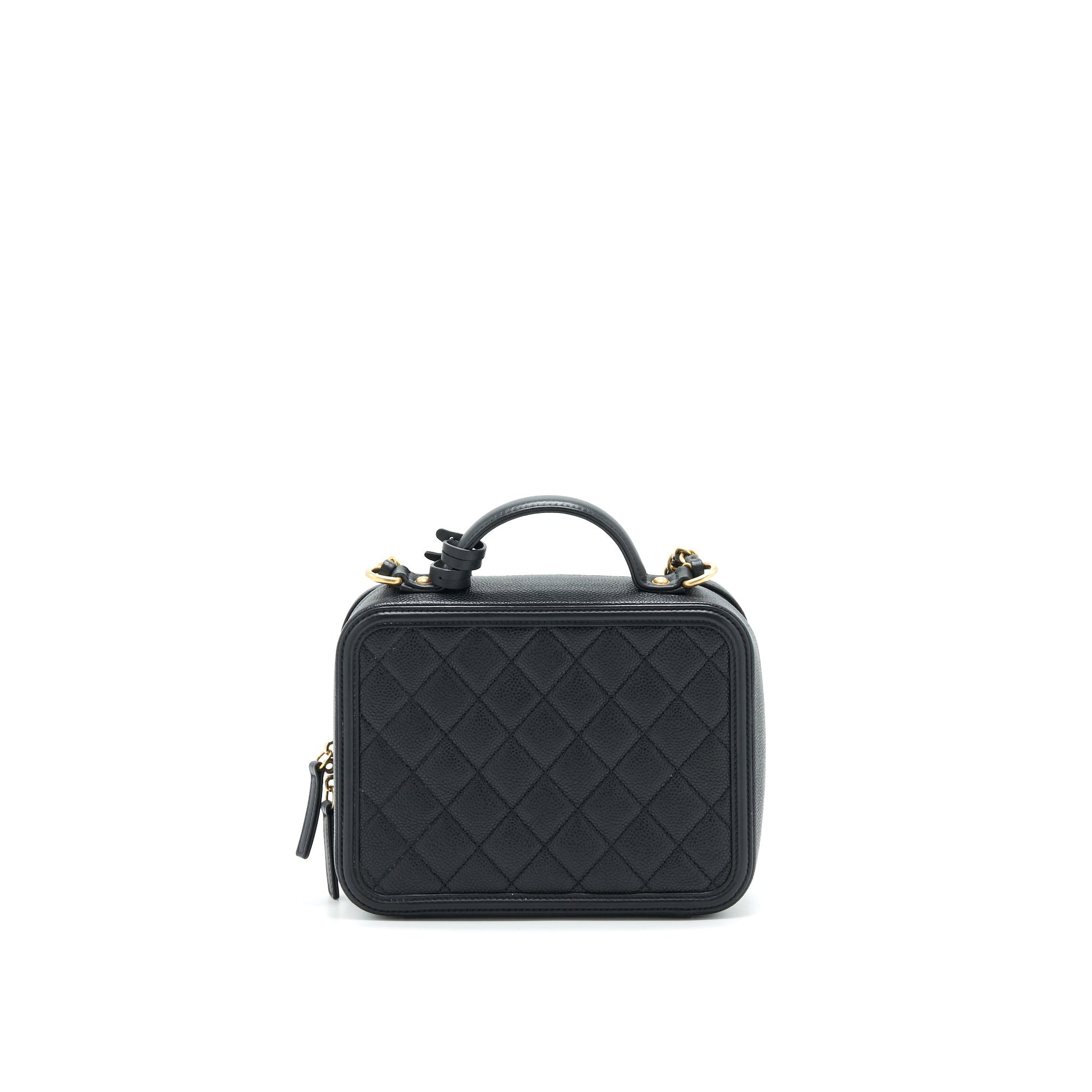 Chanel Cavia Vanity GHW Black Leather Handbag