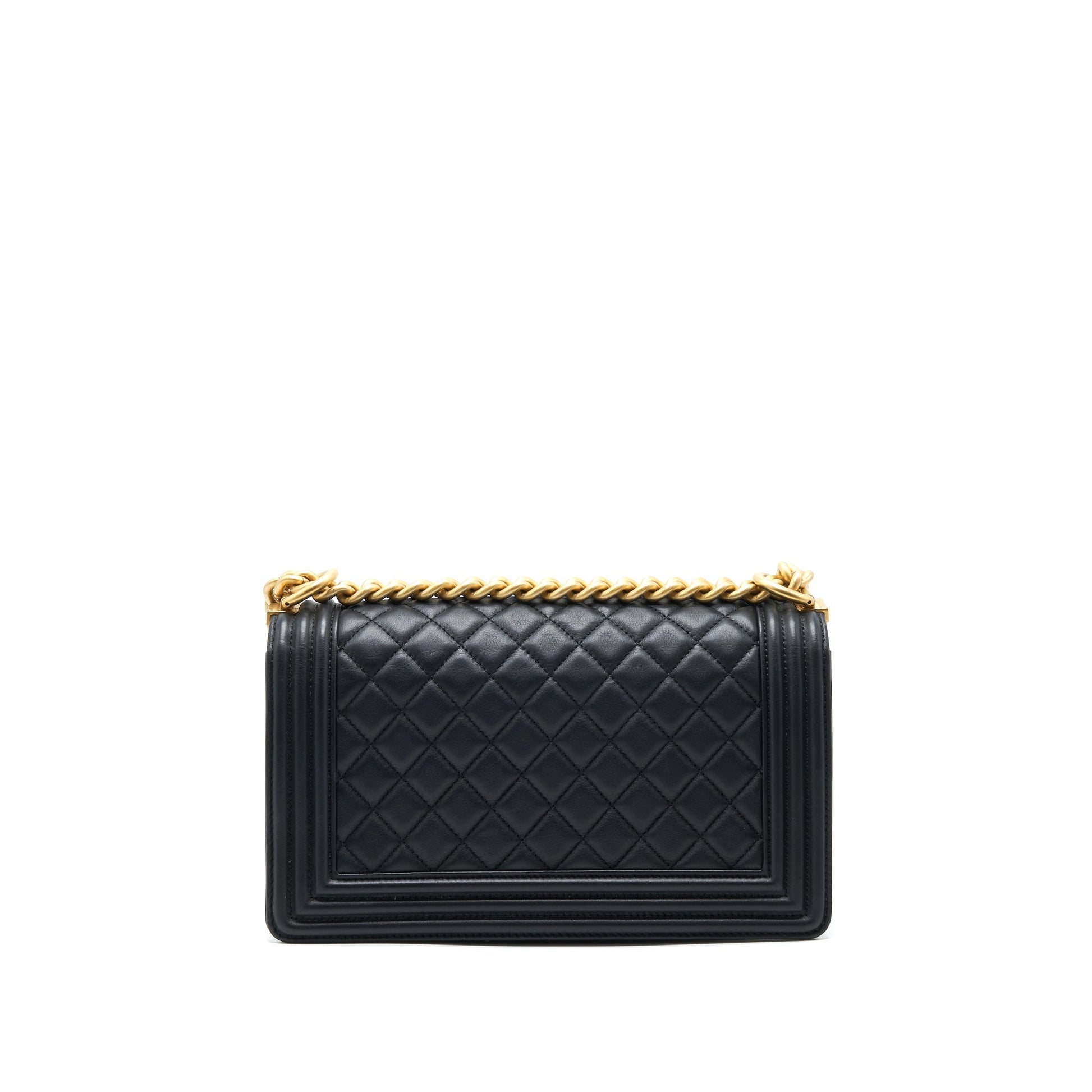 Chanel Boy Lambskin GHW Black Handbag