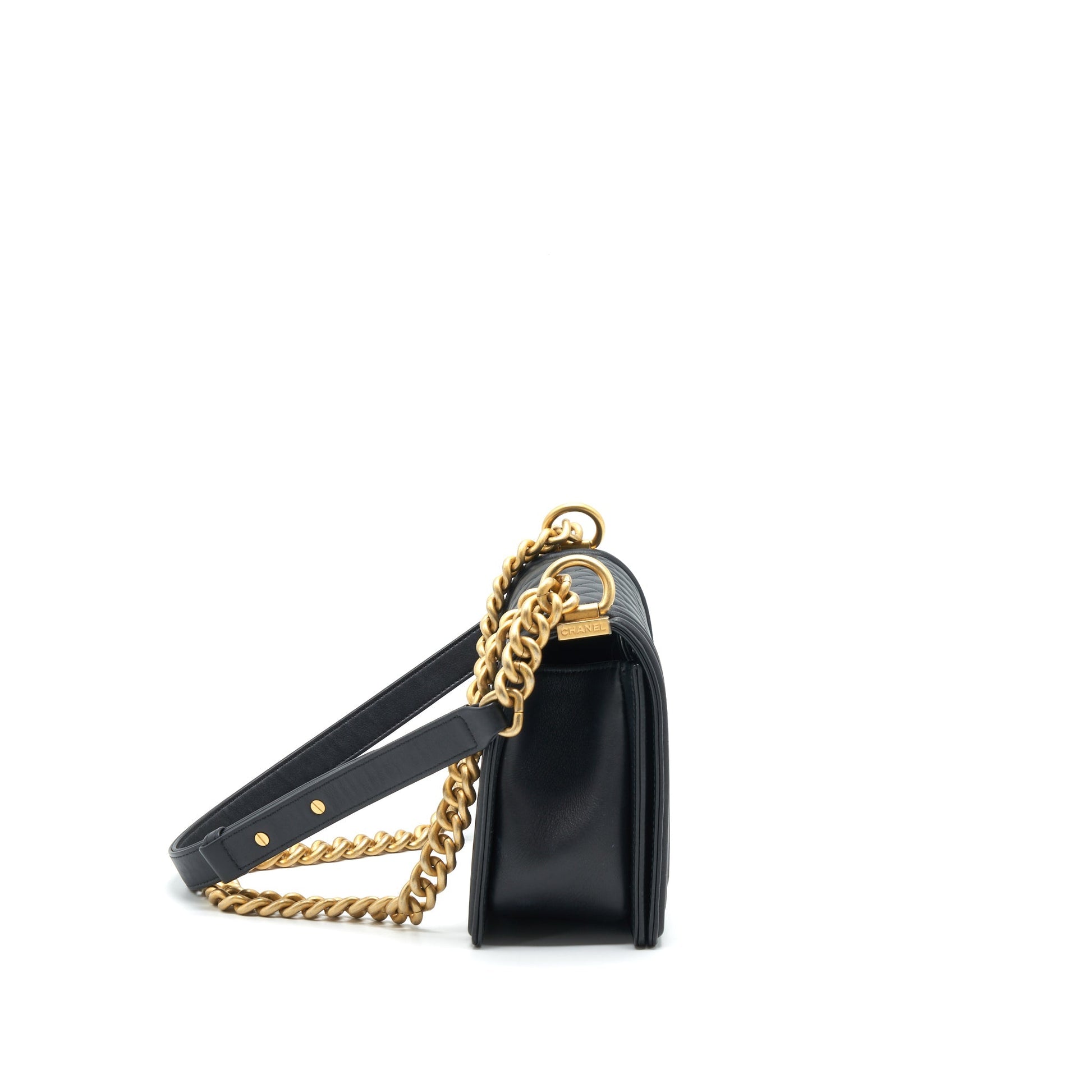 Chanel Boy Lambskin GHW Black Handbag