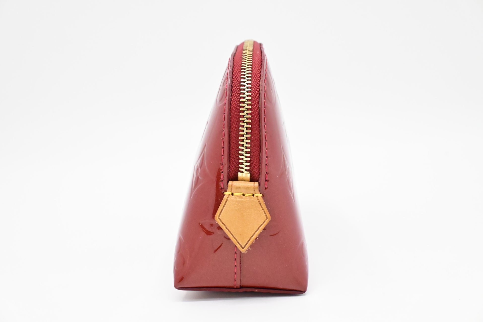 Louis Vuitton Pochette Cosmetique Vernis Leather Red Clutch Bag Leather 1