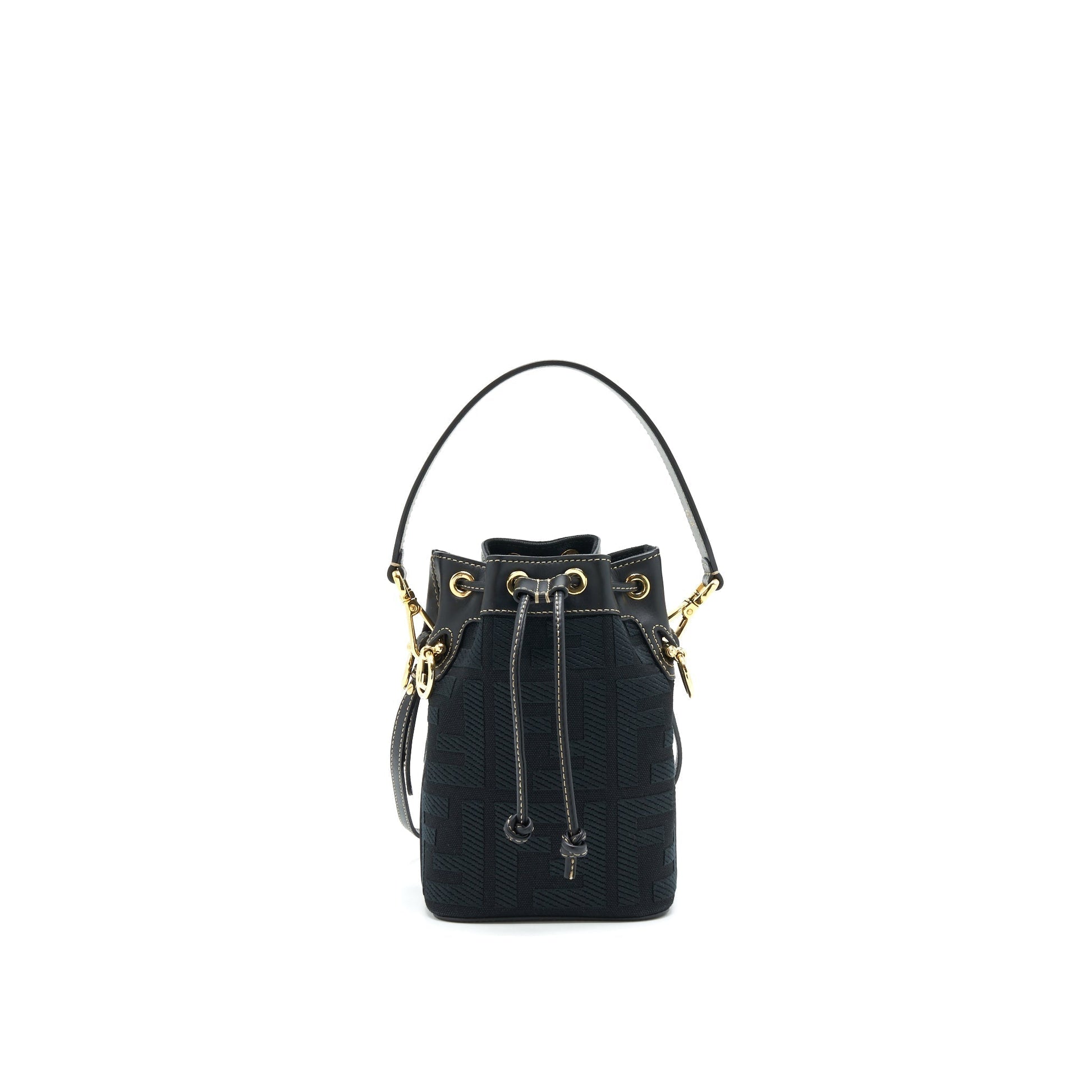 Fendi Mon Tresor Purse Canvas Black Travel Bag