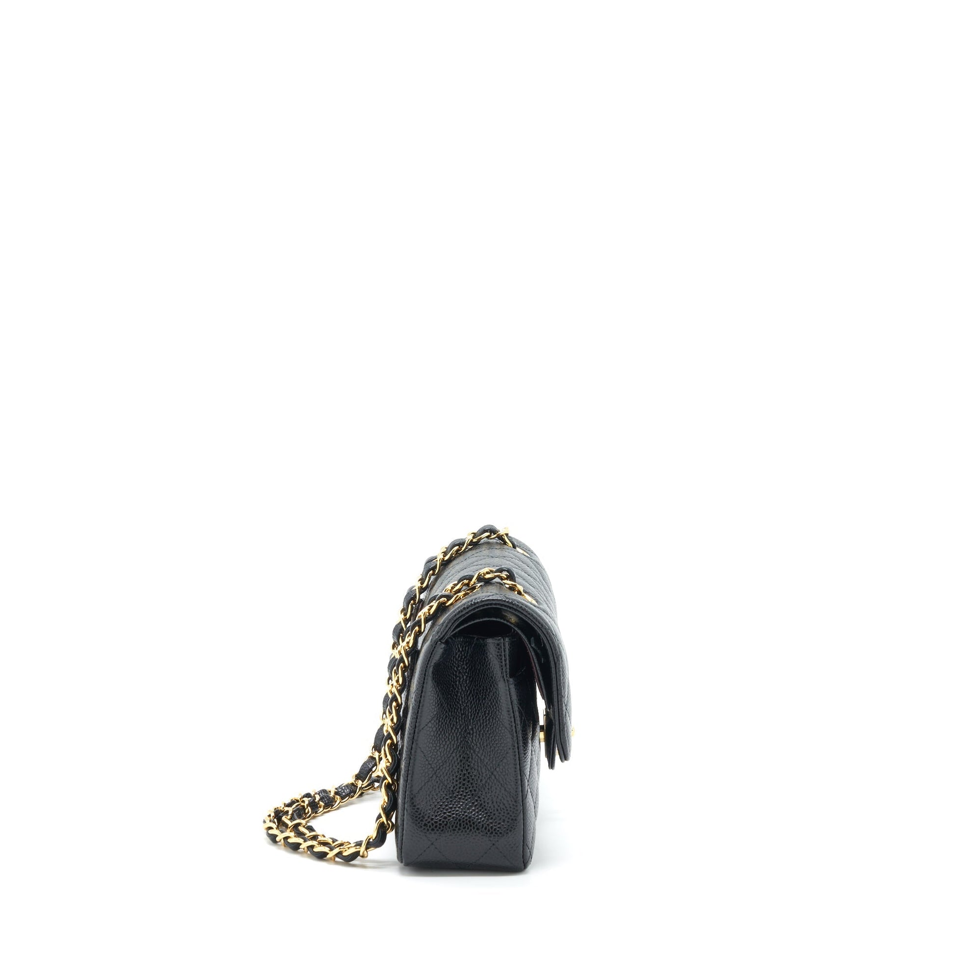 Chanel Classic Double Flap Caviar GHW Black Small Handbag Ghw 1