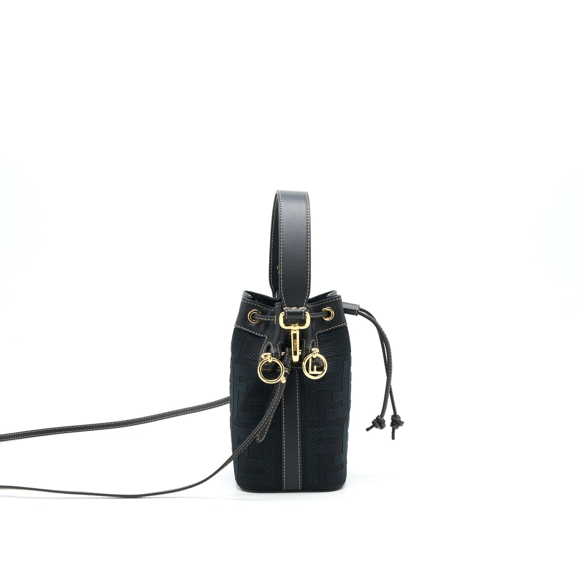 Fendi Mon Tresor Purse Canvas Black Travel Bag