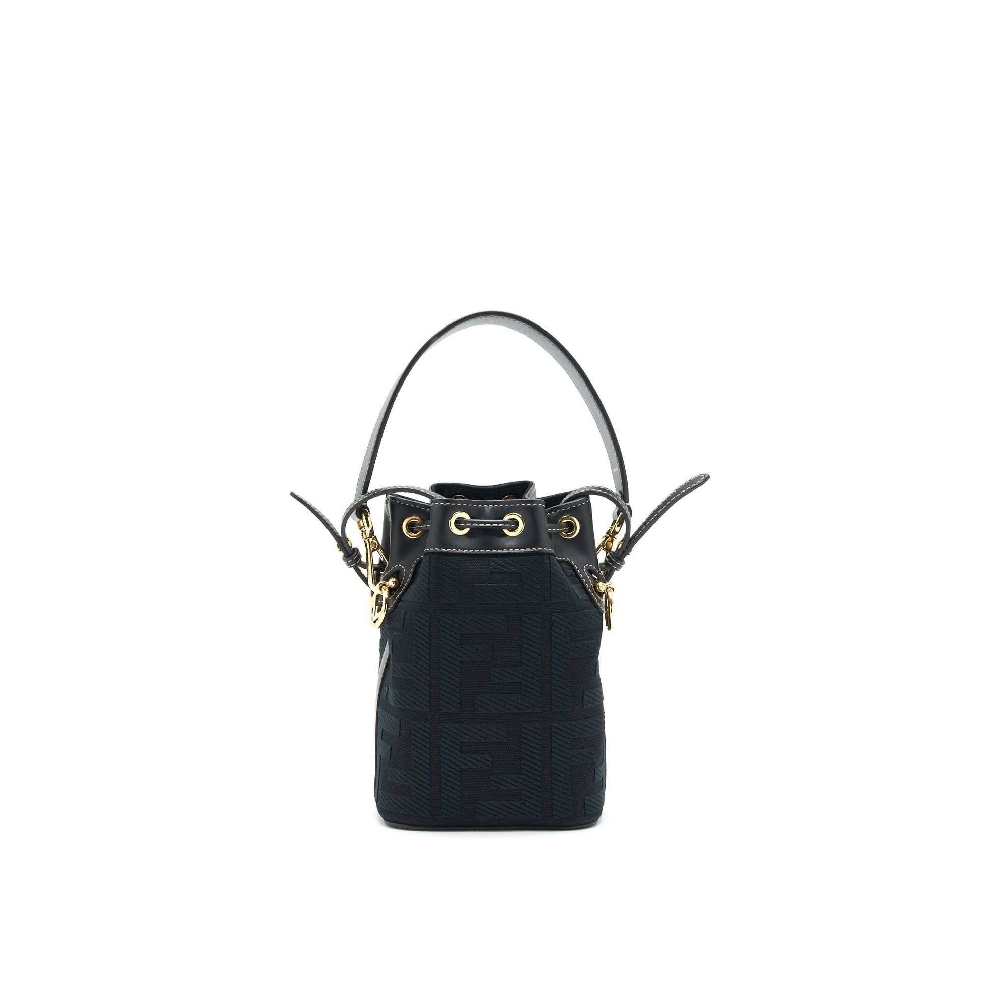 Fendi Mon Tresor Purse Canvas Black Travel Bag