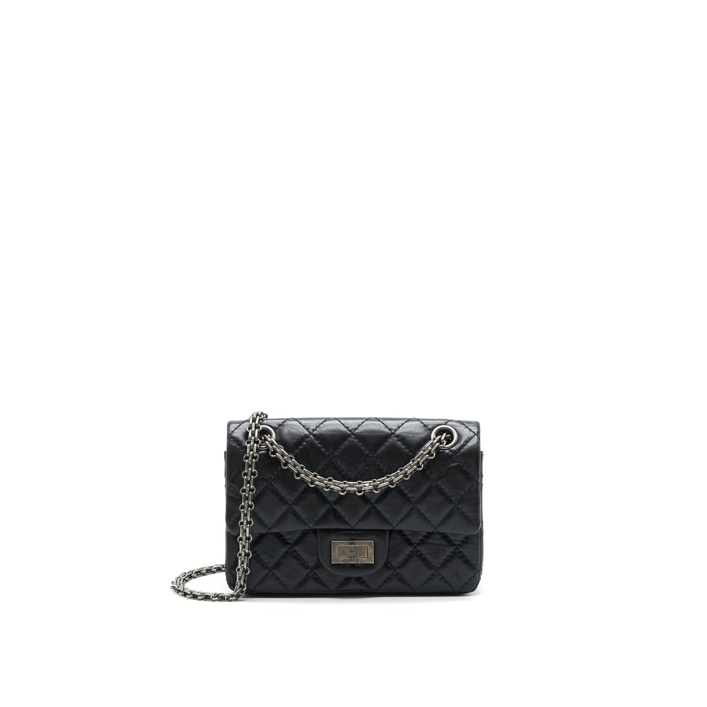 Chanel 2.55 reissue Flap ruthenium Hardware Black Shoulder Bag