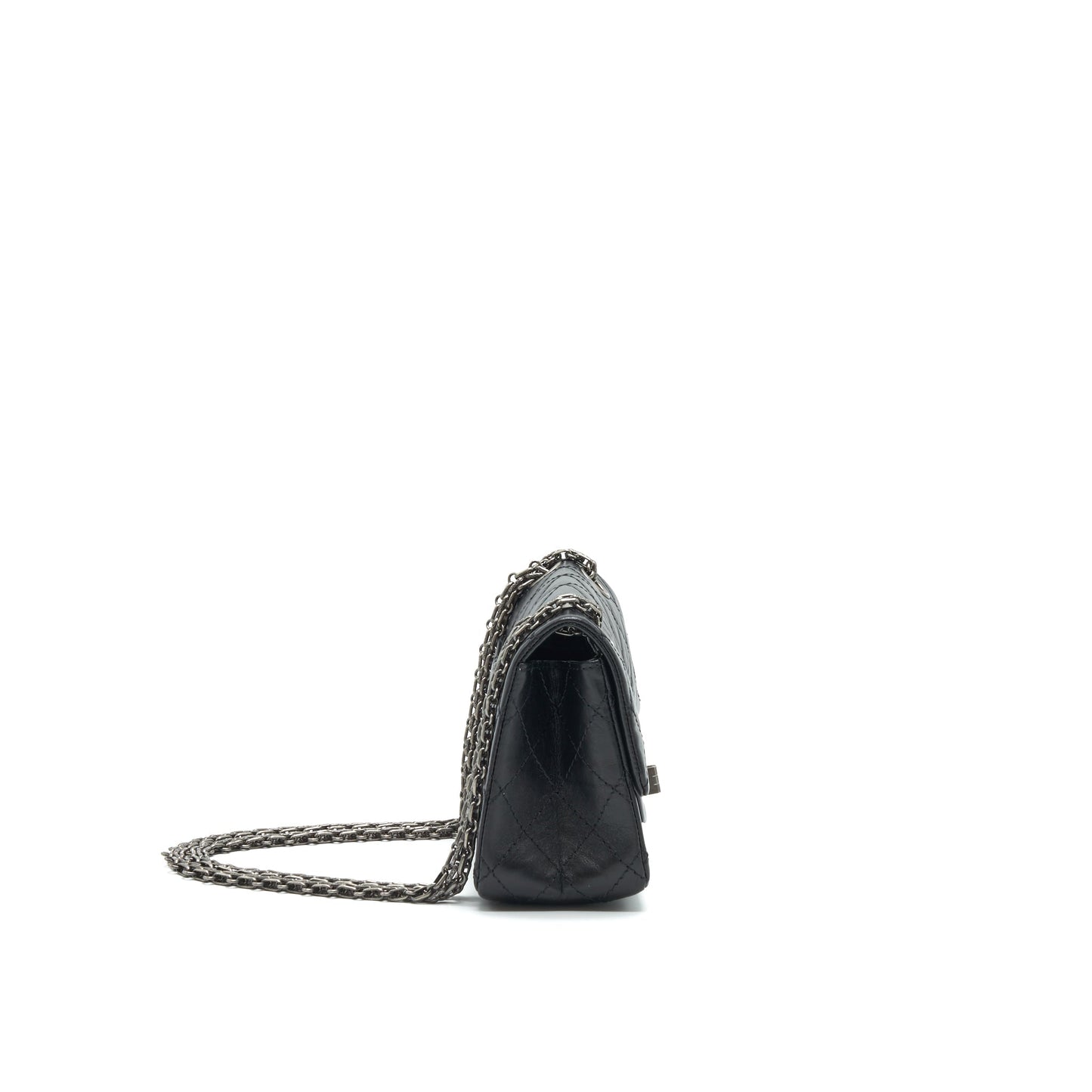 Chanel 2.55 reissue Flap ruthenium Hardware Black Shoulder Bag