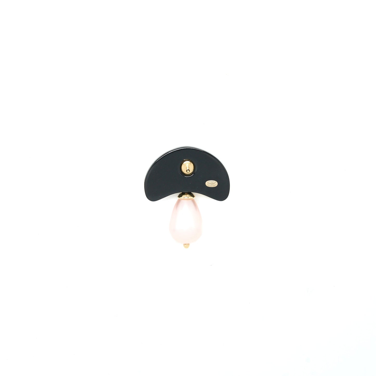 Chanel Mushroom Brooch Pearl Tone Gold Handbag