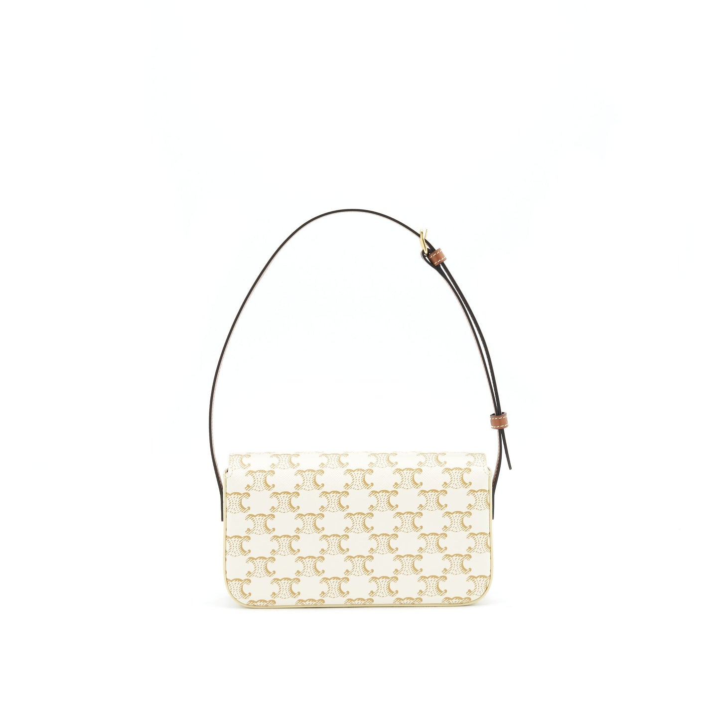 Celine Triomphe Purse Calfskin Handbag White Mini Travel Bag