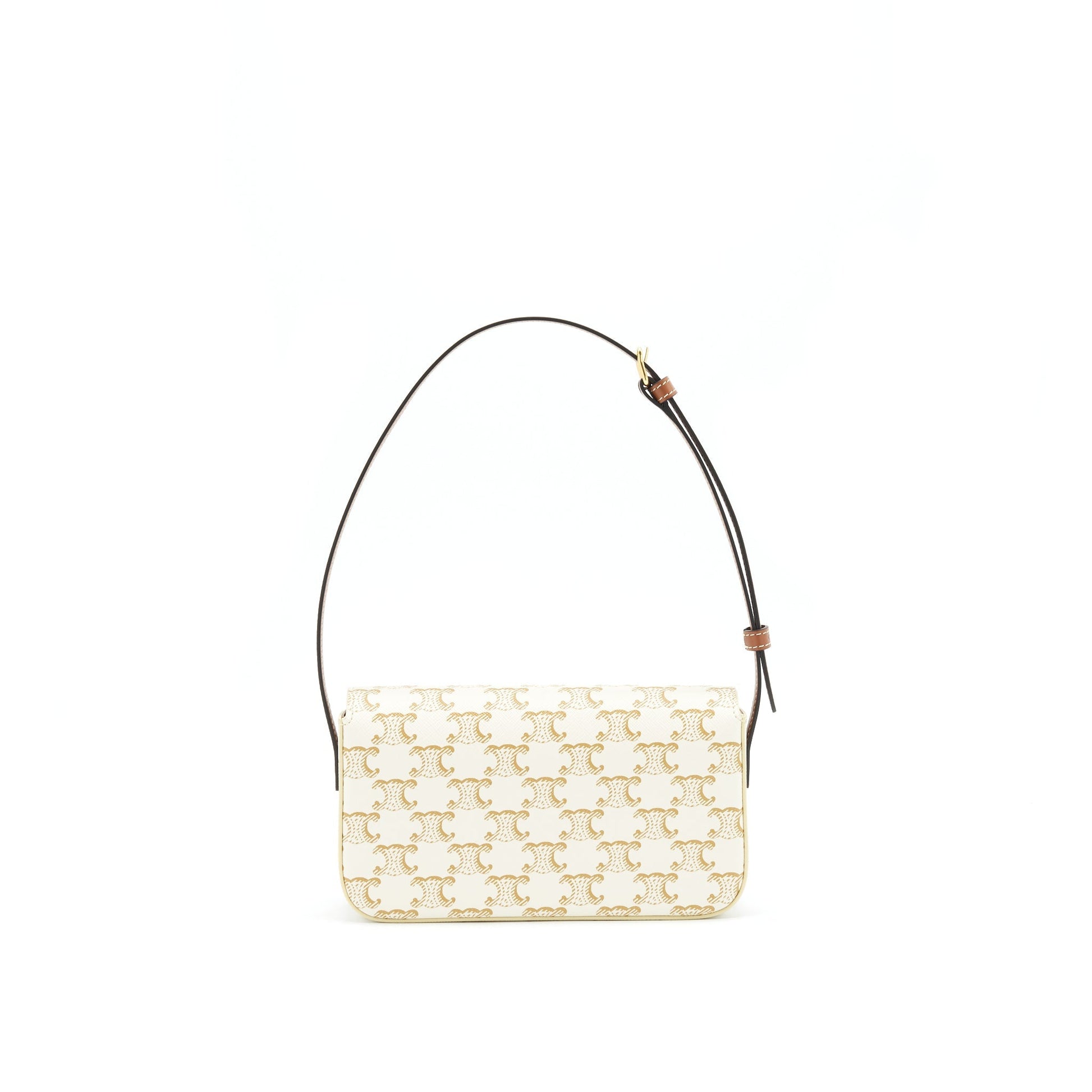 Celine Triomphe Purse Calfskin Handbag White Mini Travel Bag
