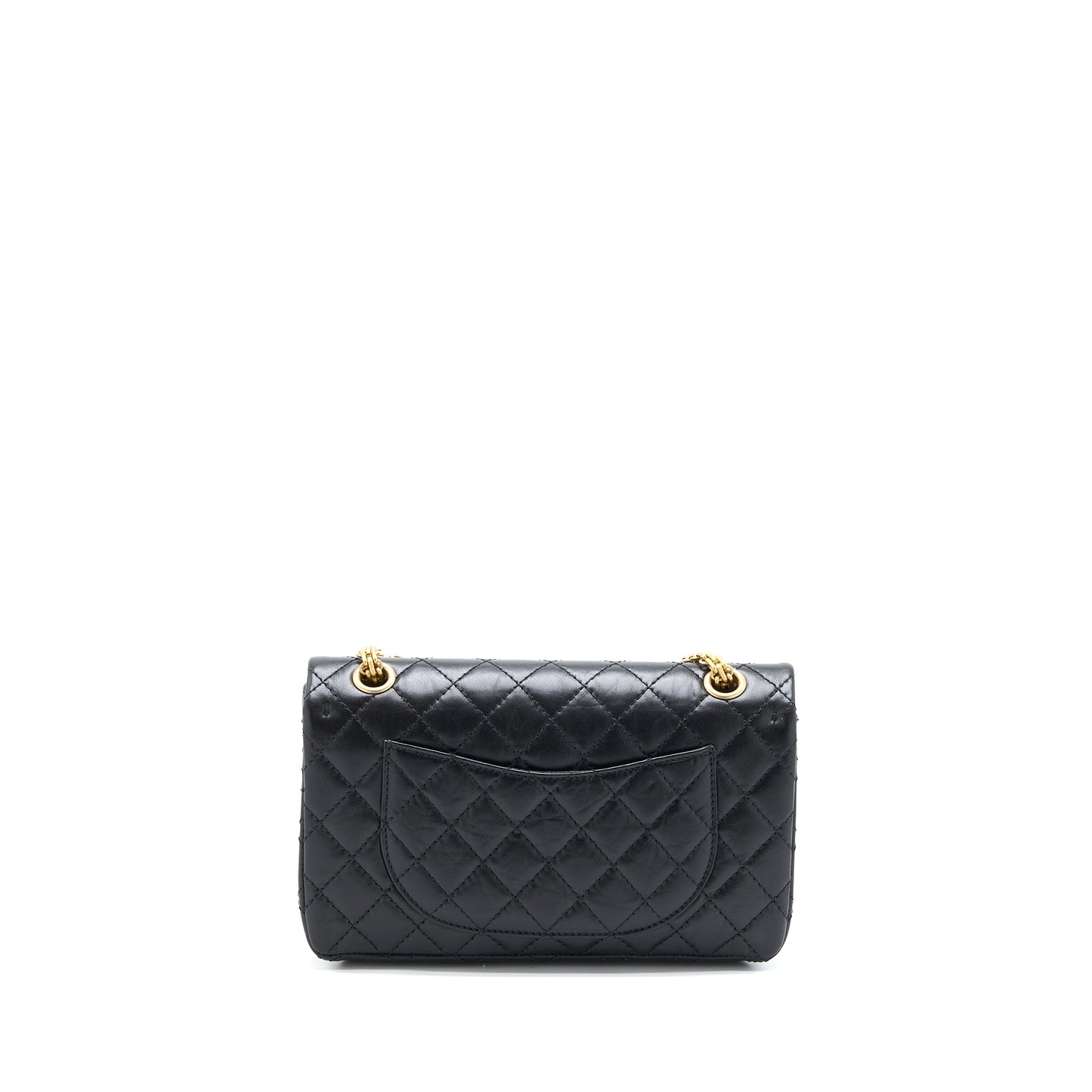 Chanel 2.55 225 Reissue Flap Aged Calfskin Black Small Shoulder Bag Brushed Ghw