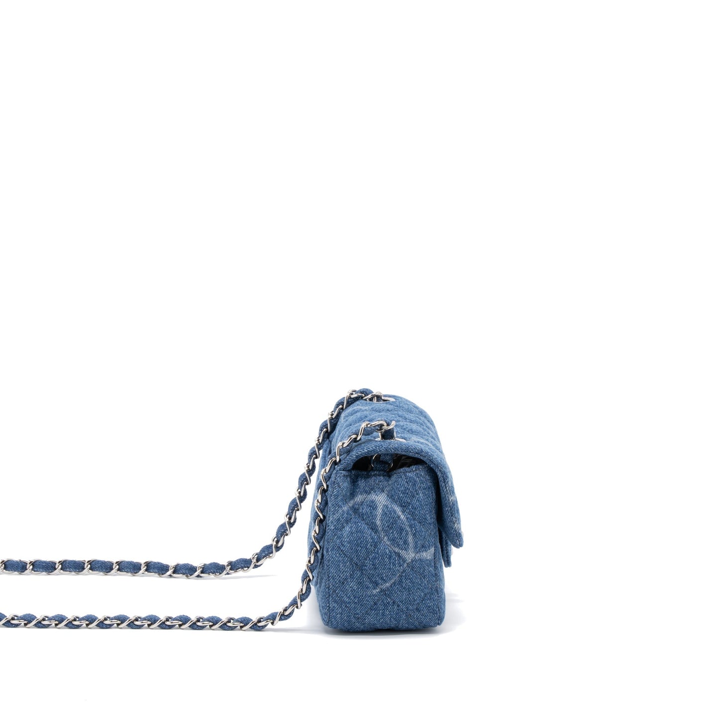 Chanel Square Flap Denim SHW Shoulder Bag