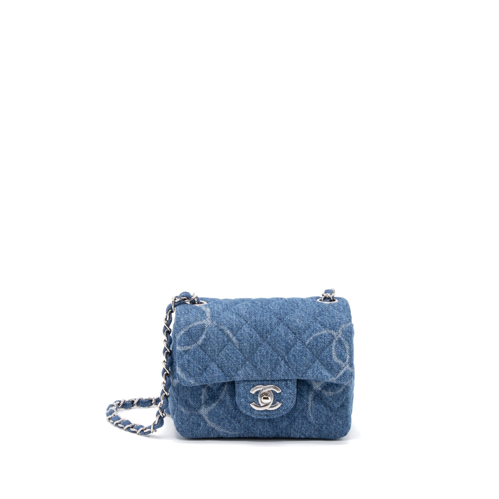 Chanel Square Flap Denim SHW Shoulder Bag
