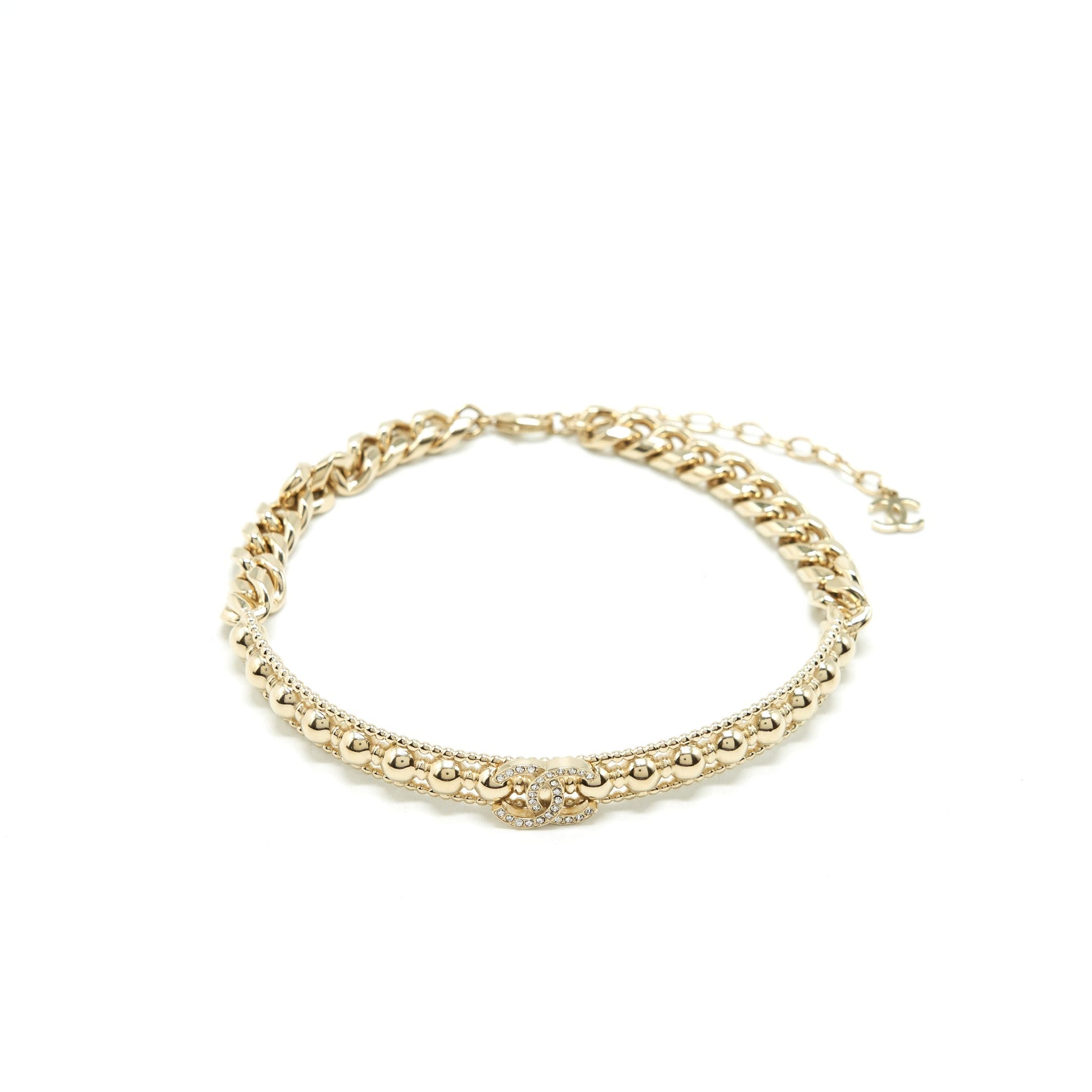 Chanel 22C Choker Light Tone Gold Handbag