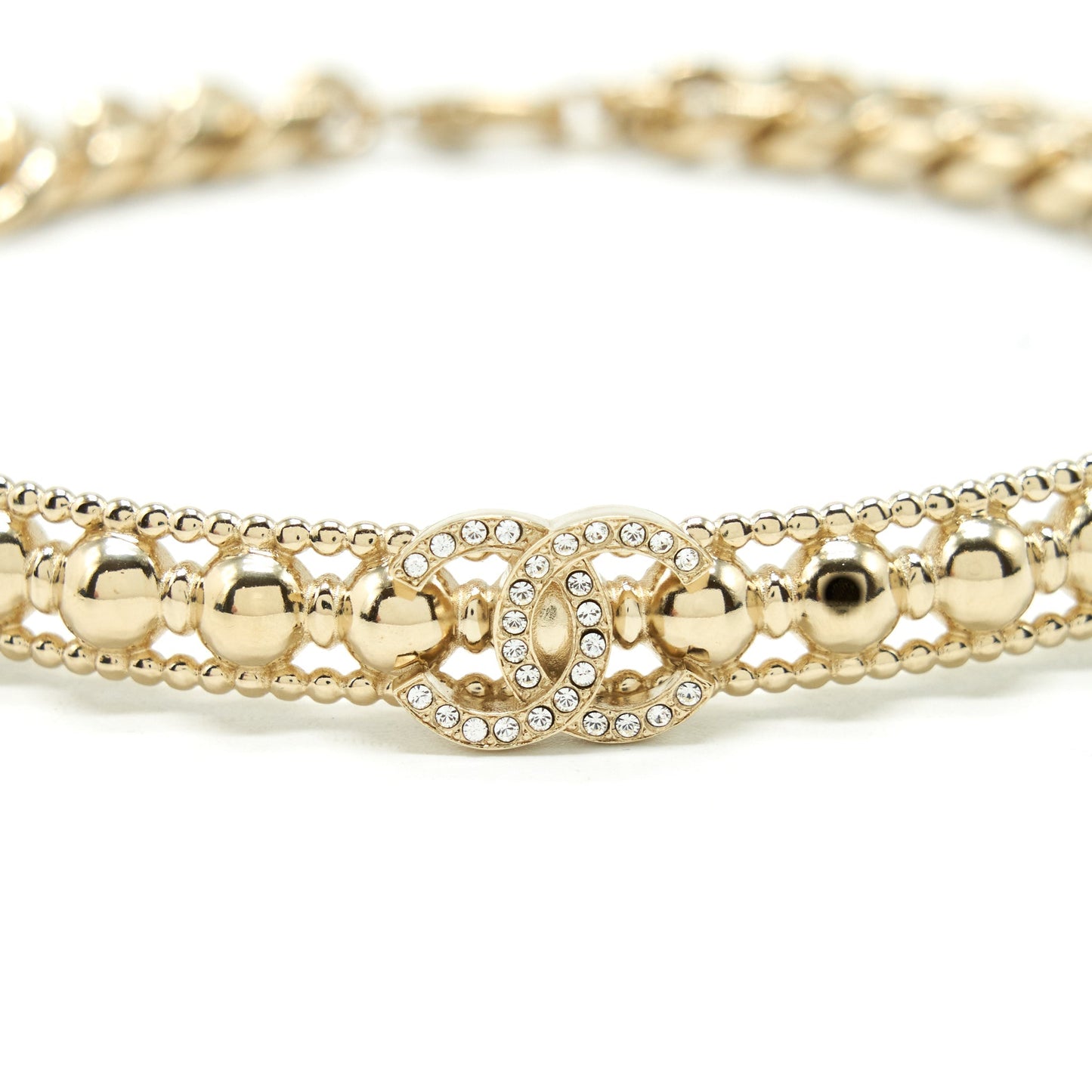 Chanel 22C Choker Light Tone Gold Handbag