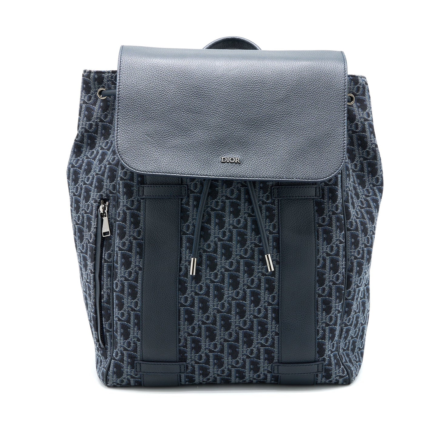 Dior Homme Backpack Oblique Jacquard Grey Handbag Leather Canvas