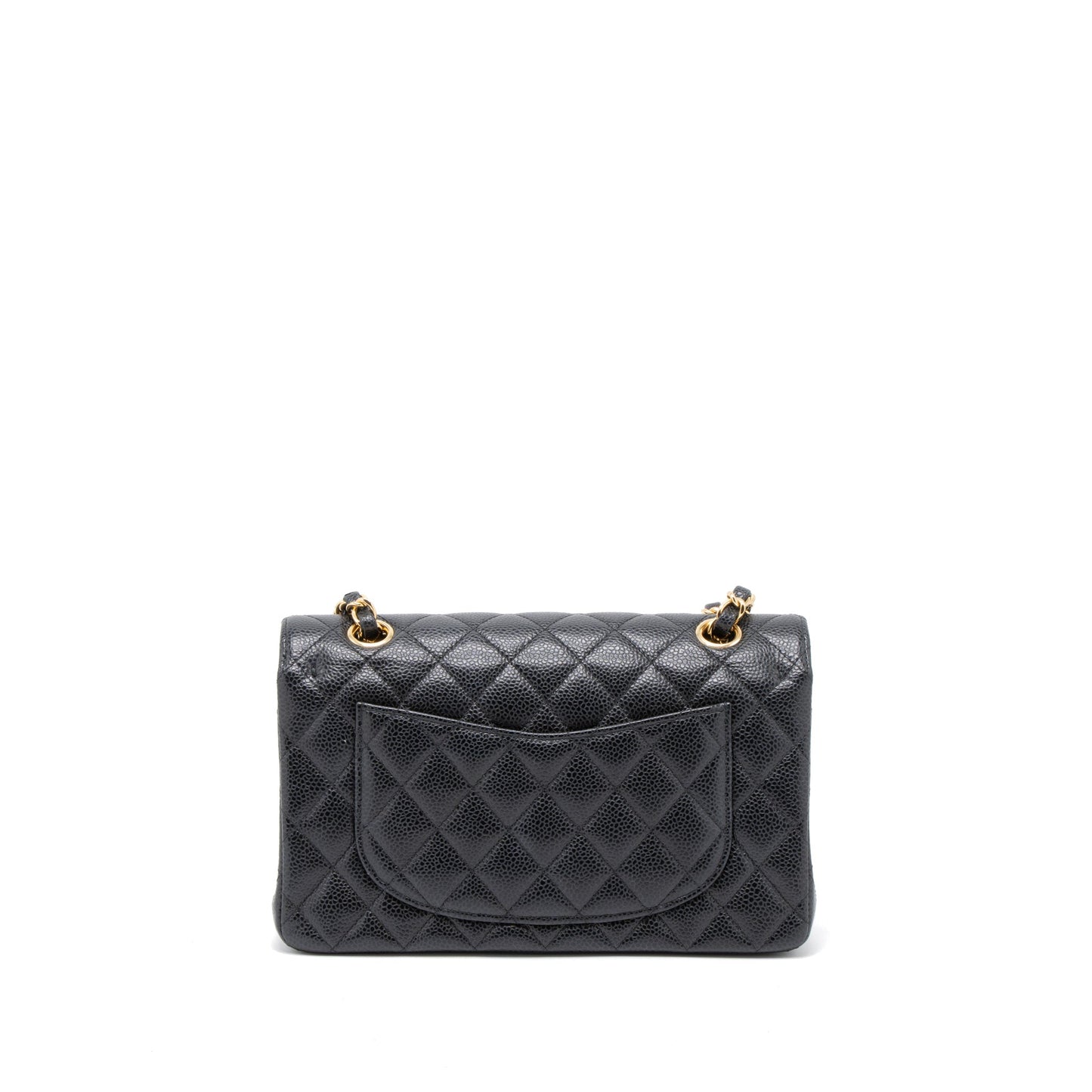 Chanel Classic Double Flap Caviar GHW Microchip Black Small Shoulder Bag Microchip 9