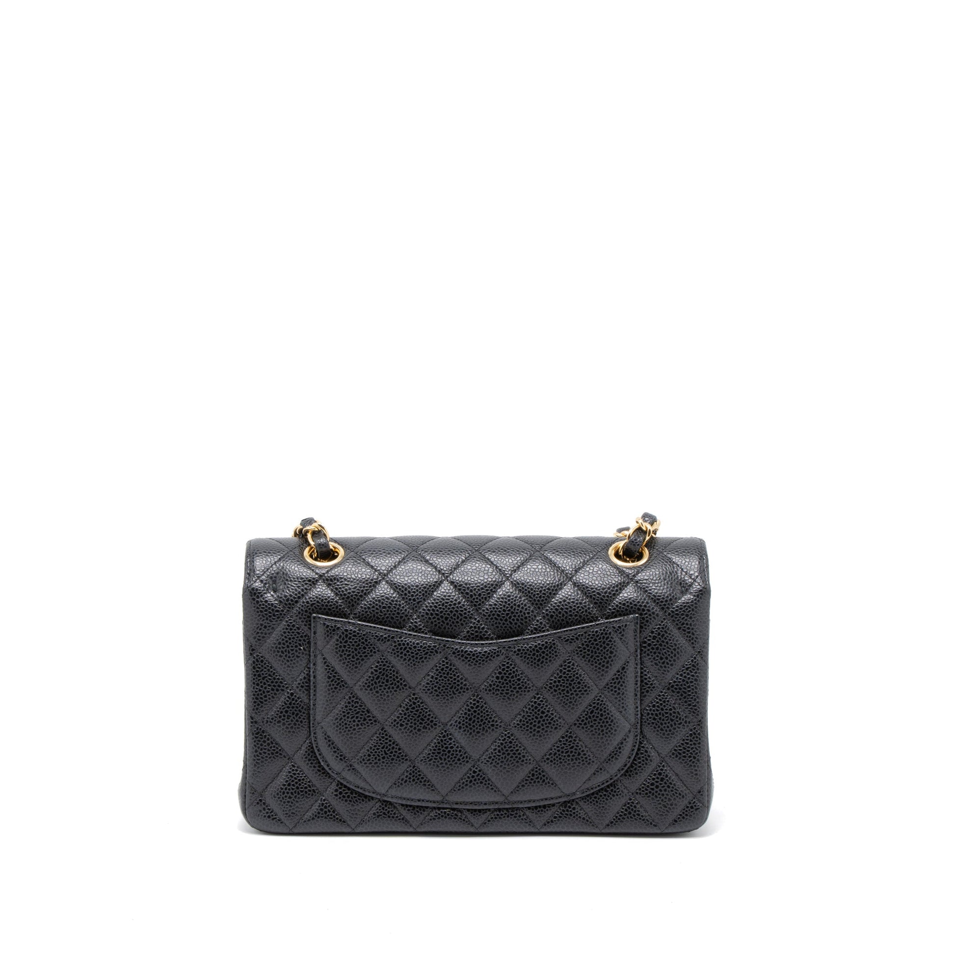 Chanel Classic Double Flap Caviar GHW Microchip Black Small Shoulder Bag Microchip 9