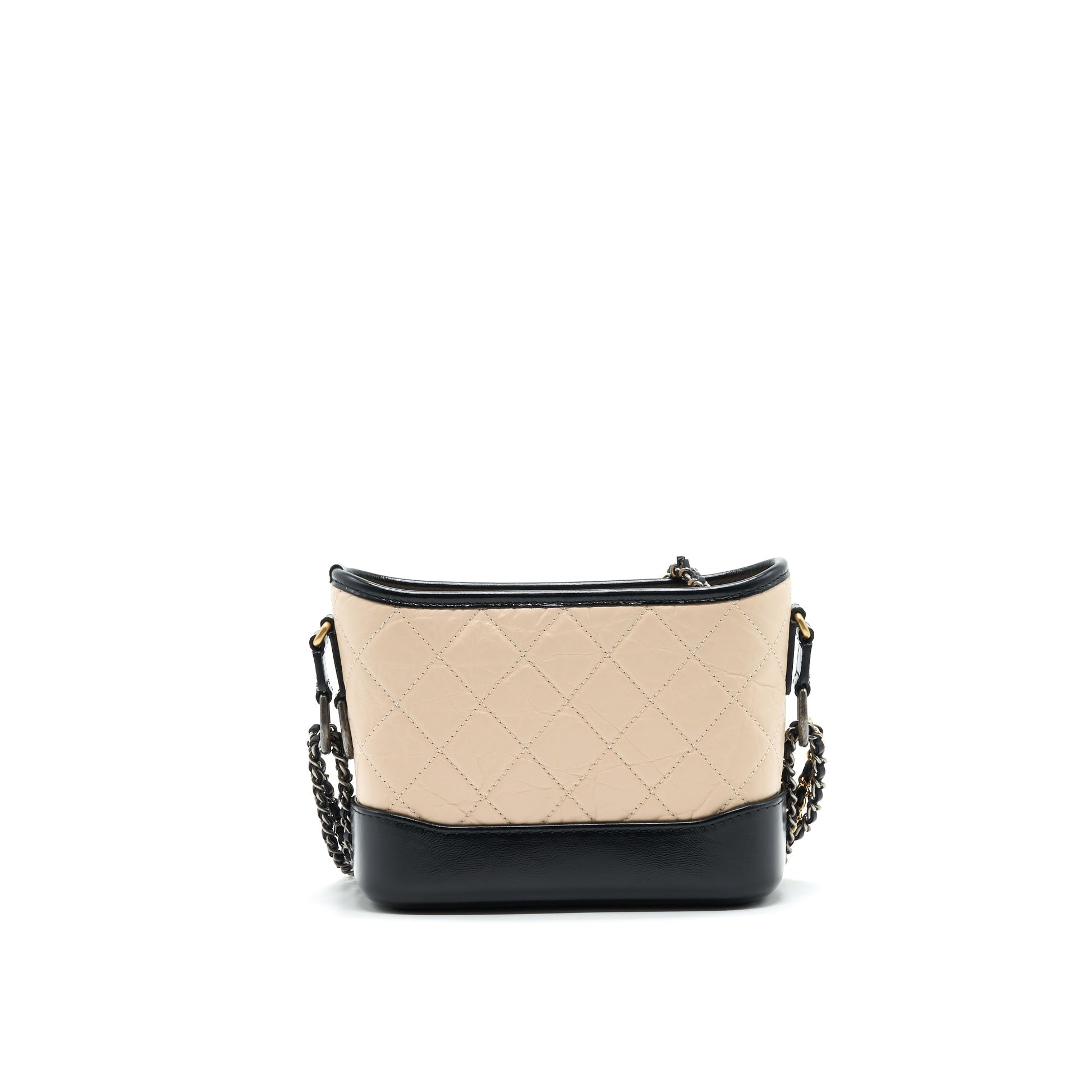 Chanel HOBO Black Beige Small Shoulder Bag Black 1