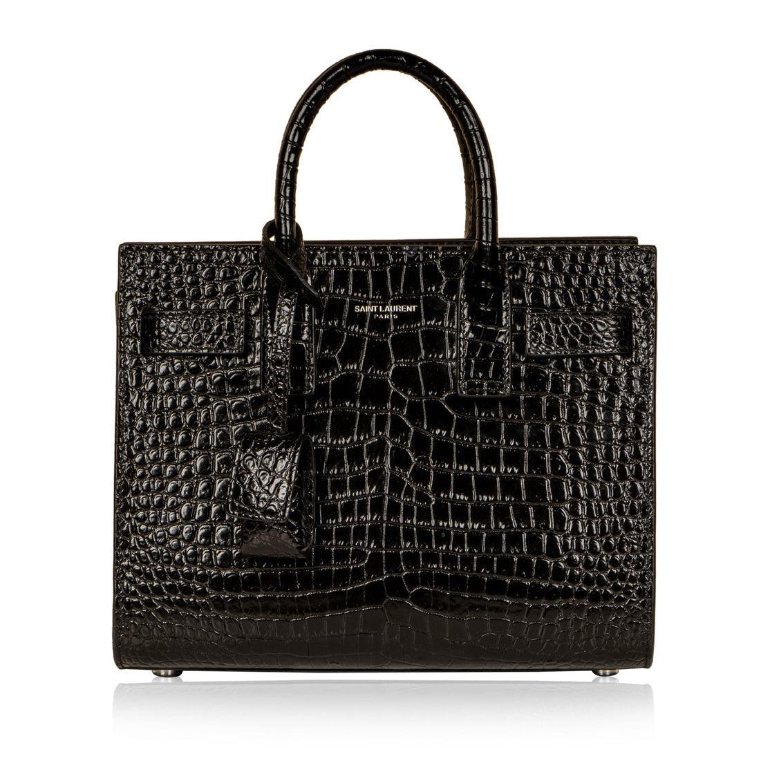 YSL Saint Laurent Nano Sac De Jour Croc Crossbody Bag