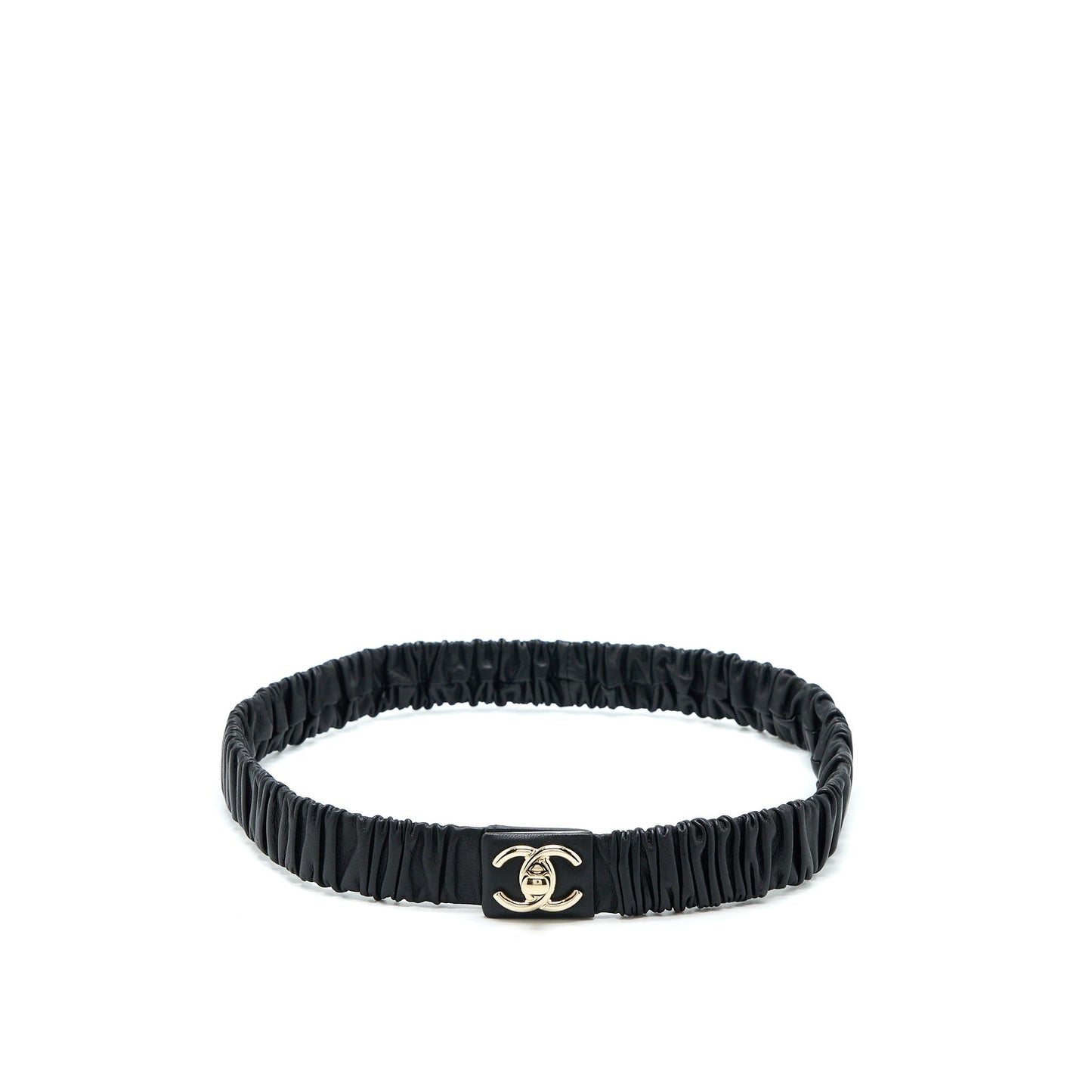 Chanel t Tone Black Gold Belt