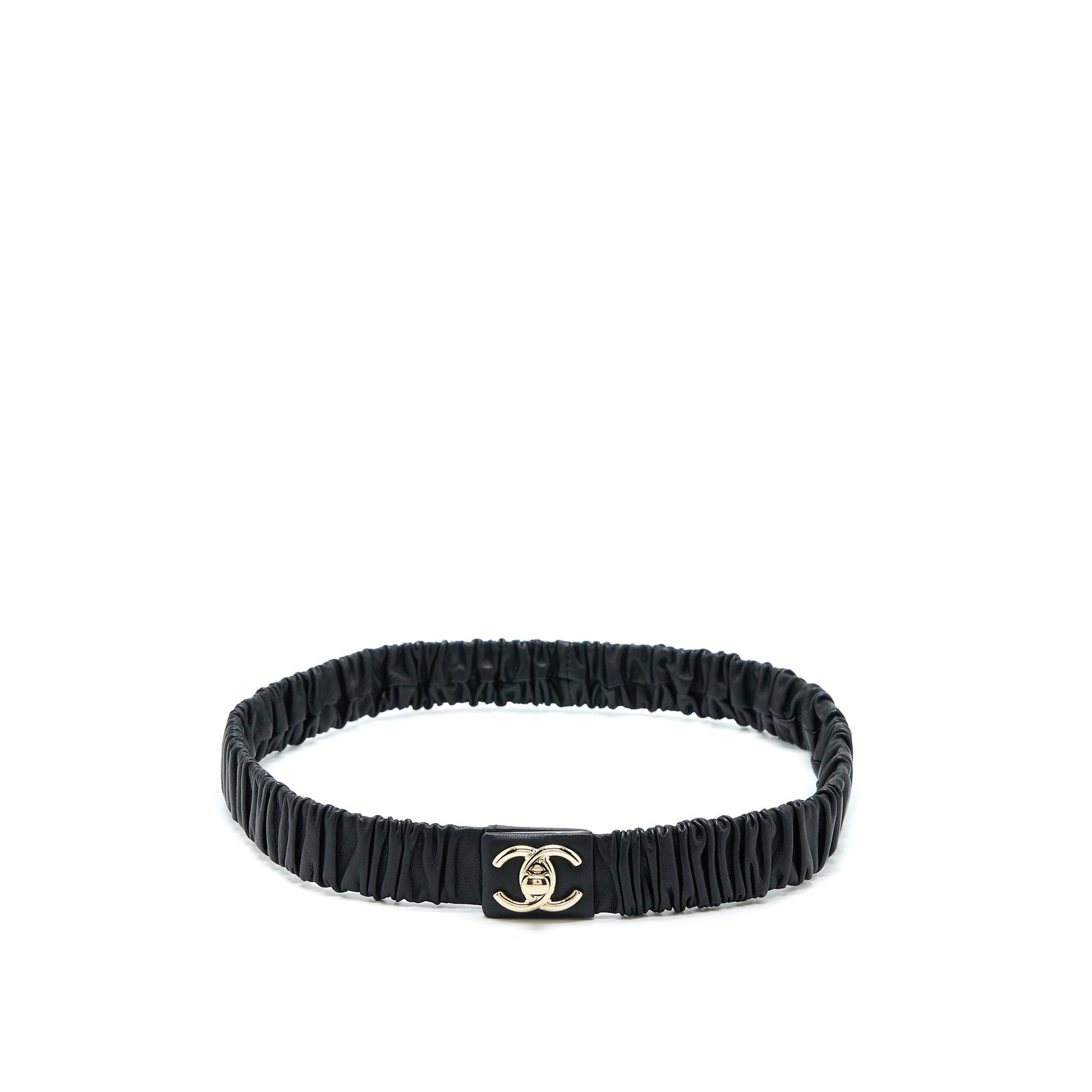 Chanel t Tone Black Gold Belt