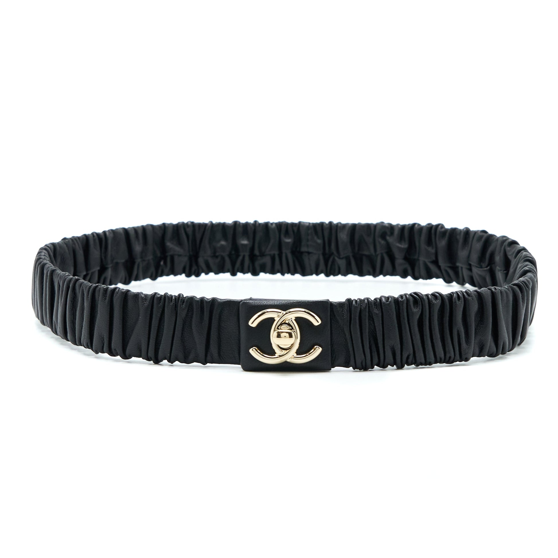 Chanel t Tone Black Gold Belt