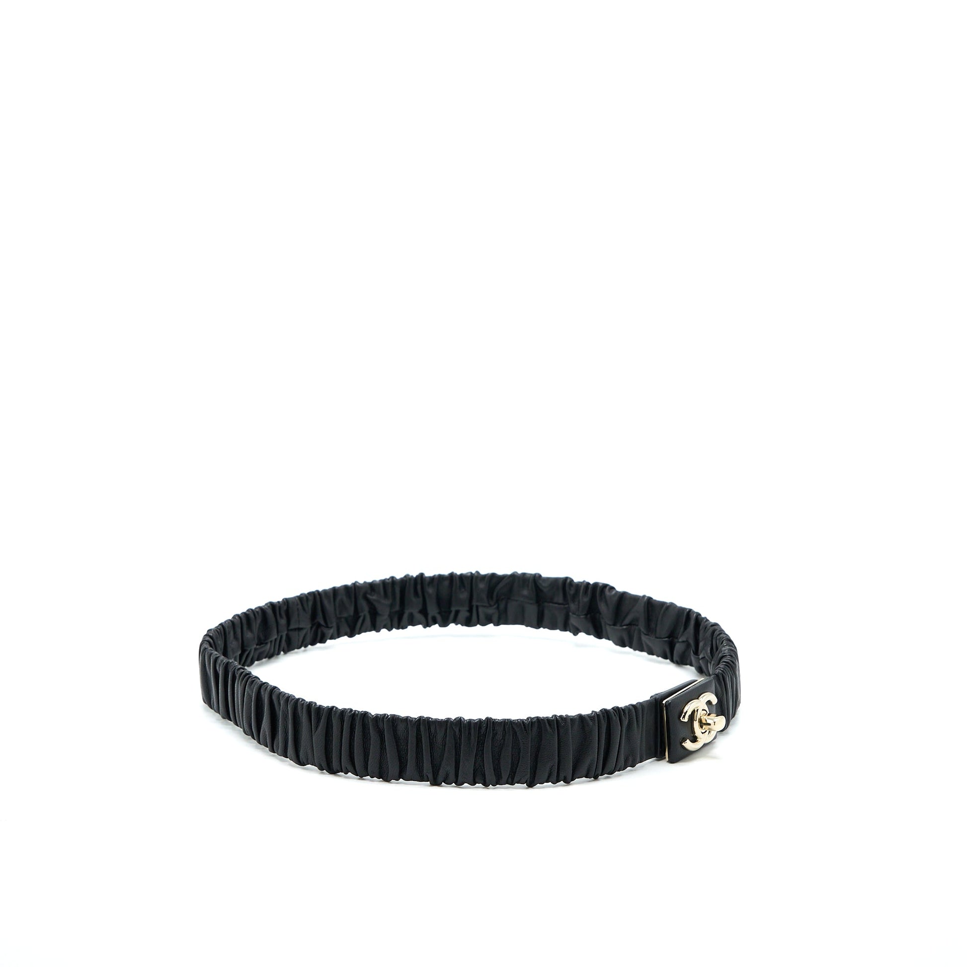 Chanel t Tone Black Gold Belt